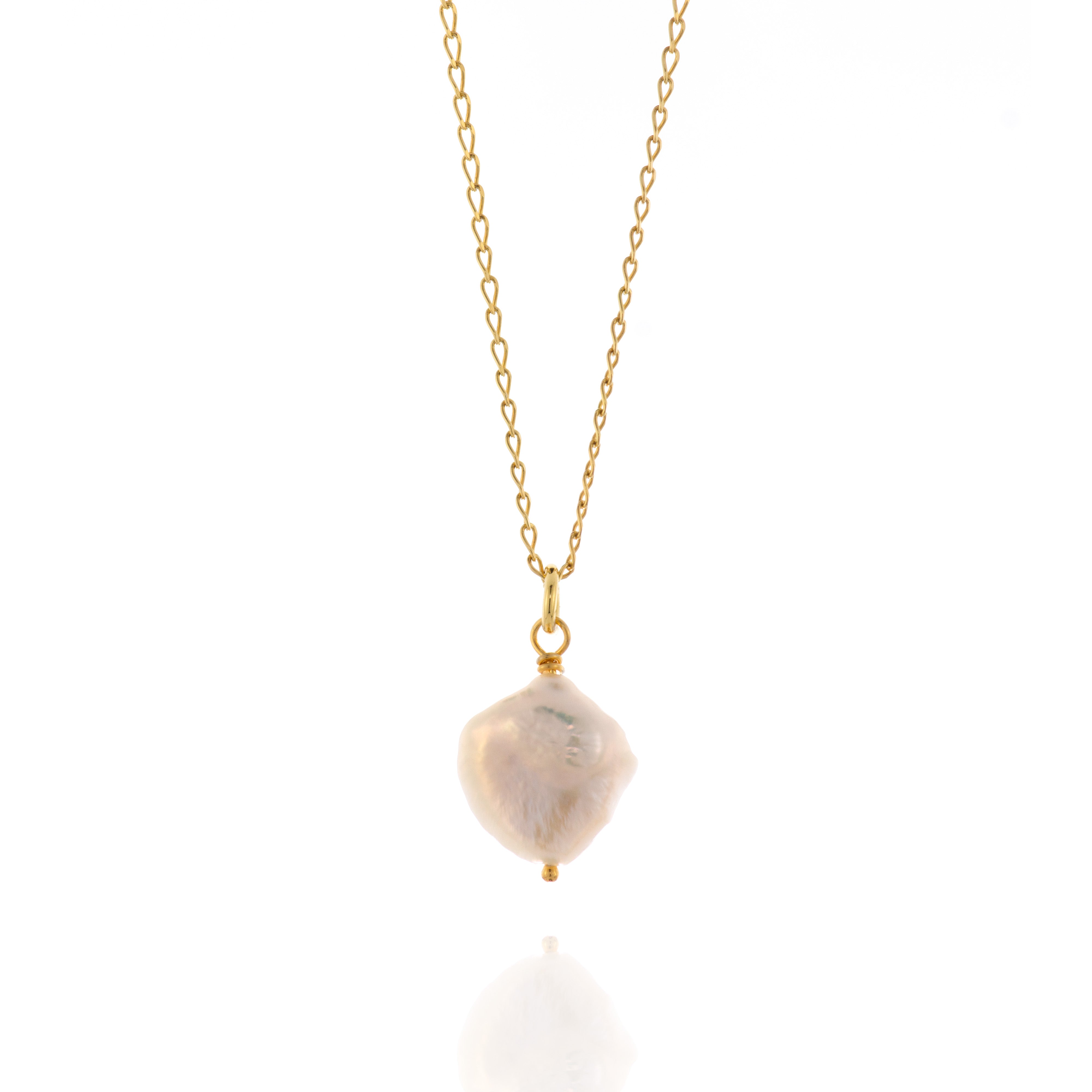 Jollz Jewellery Women's Keshi Pearl Vermeil Necklace