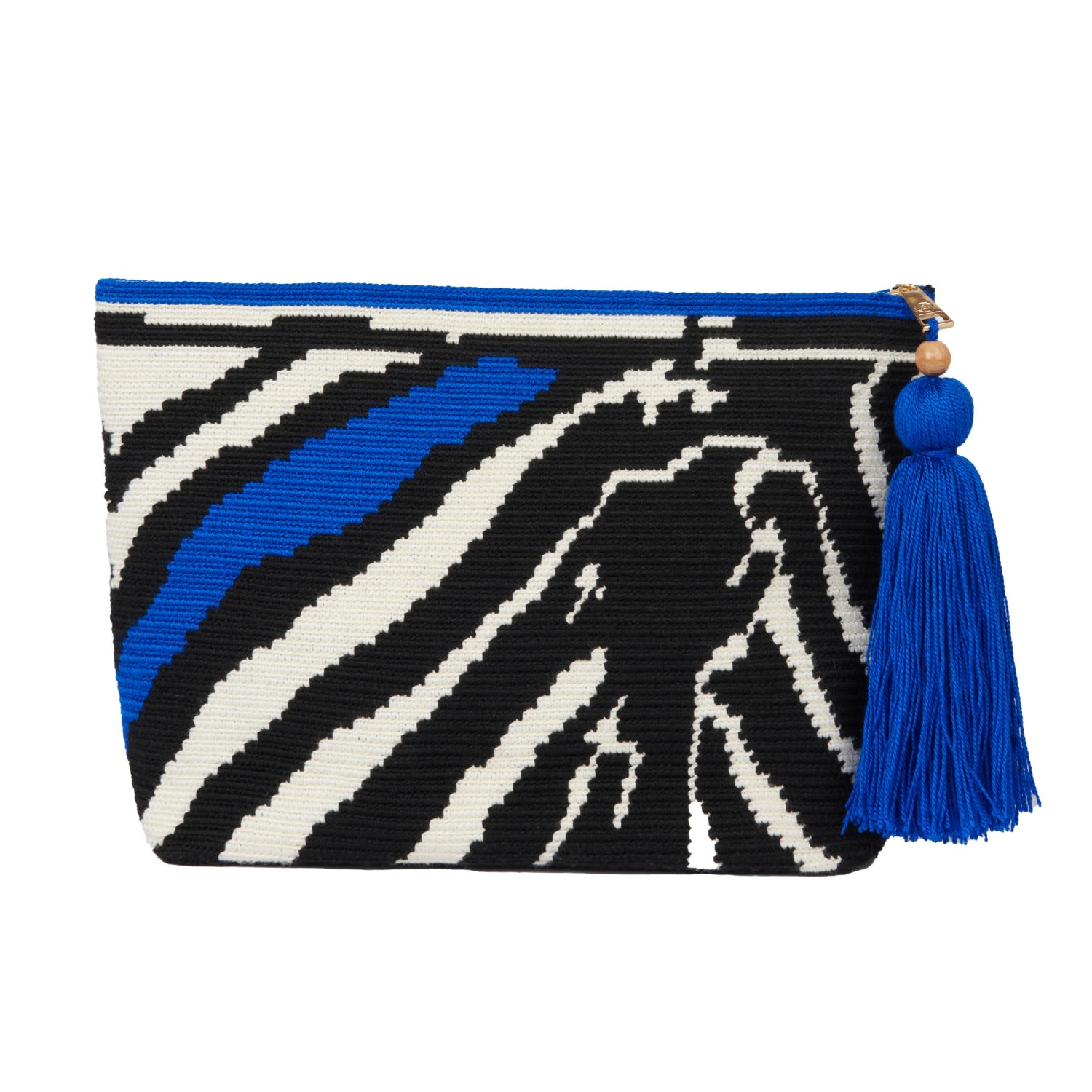 Allbyb Women's Black / White Harmony Wild Saxe Clutch