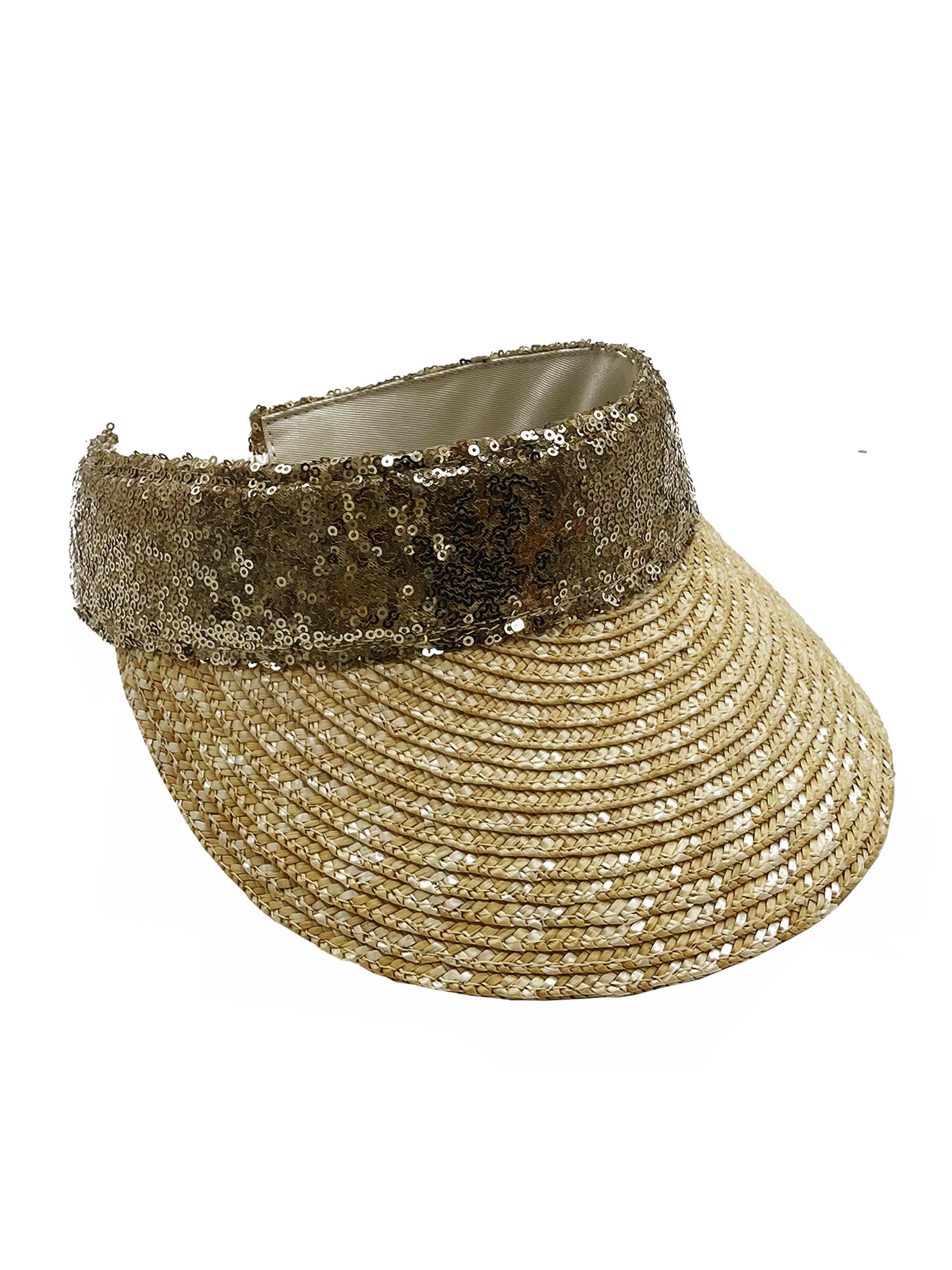 Women’s Della Visor With Gold Sequins One Size Nooki Design