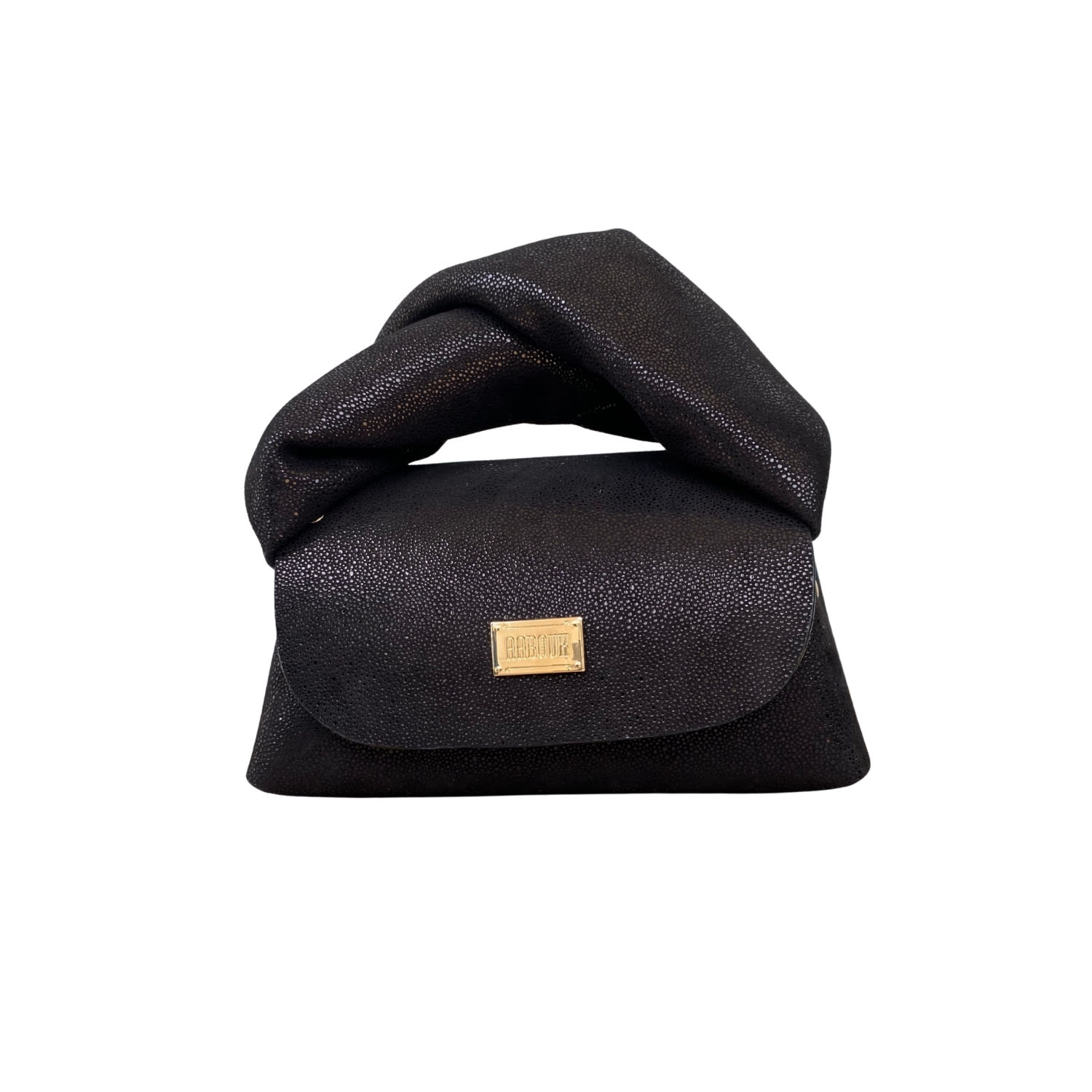 Aaboux Women's Nury Midi Black Stingray Print On Suede In Black