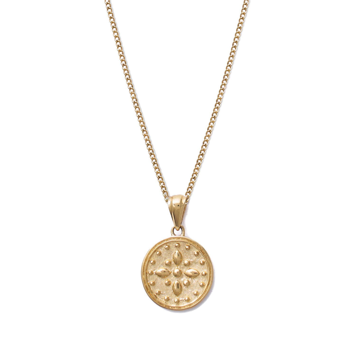 Women’s Gold Filled Eloisa Embossed Coin Necklace Buvy Jewellery