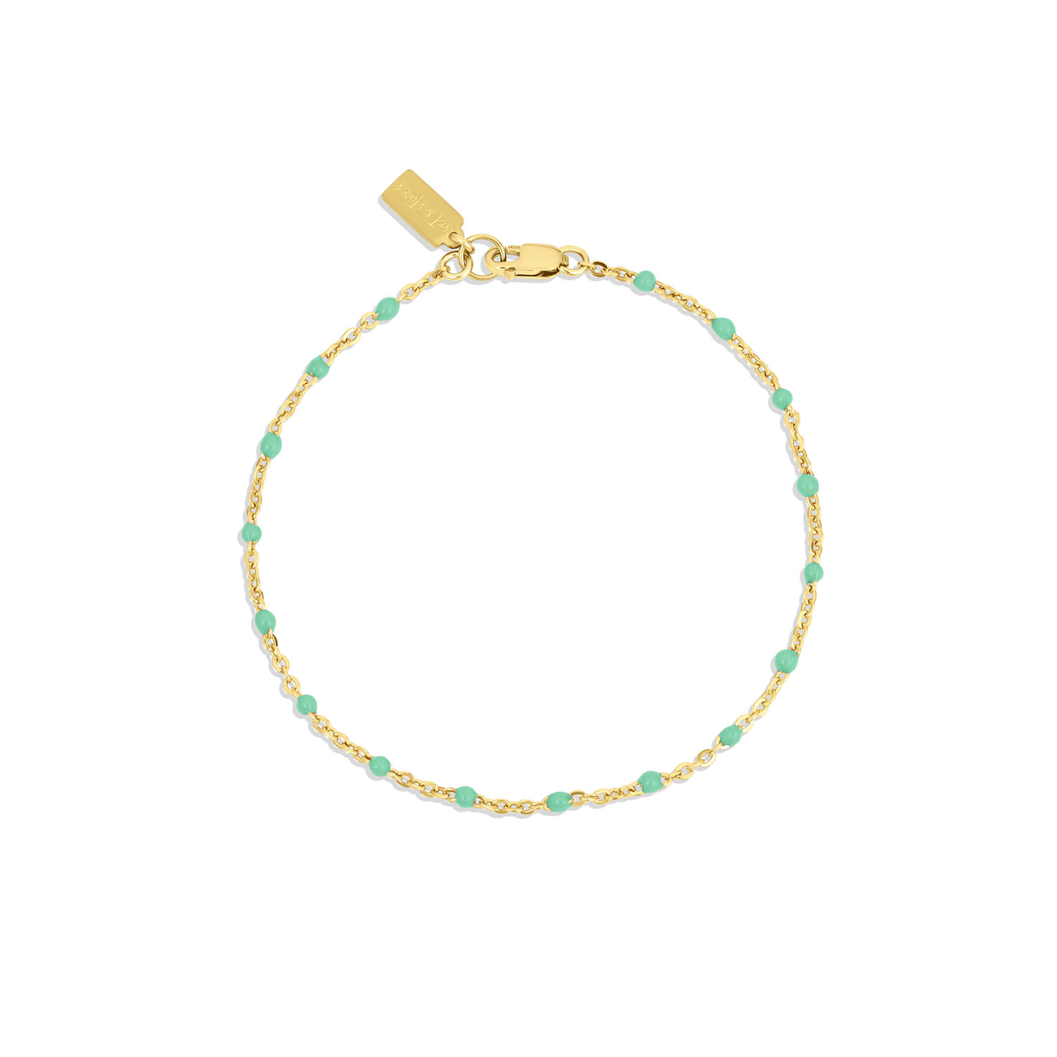 Set & Stones Women's Gold / Blue / Green Kaz Bracelet - Turquoise In Gold