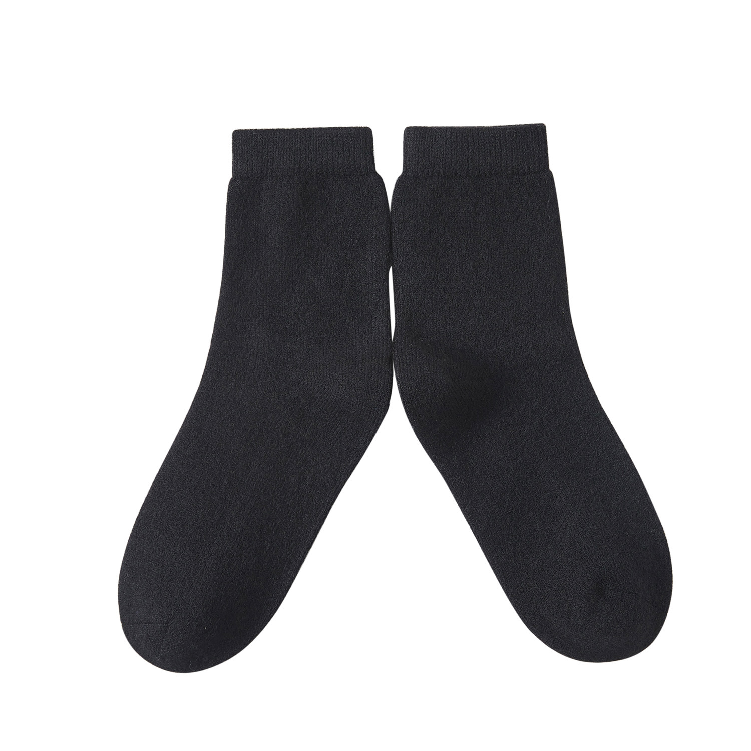 Soft Strokes Silk Women's Cashmere Quarter-length Socks Set Of Two - Meditating Lamb Collection In Black Sesame In Black