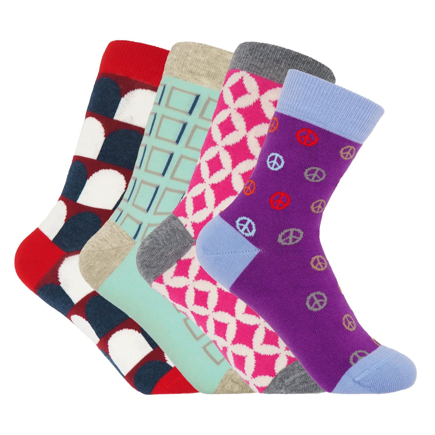 Peper Harow - Made In England Women's Socks Bundle - Spring In Blue/pink/purple/red