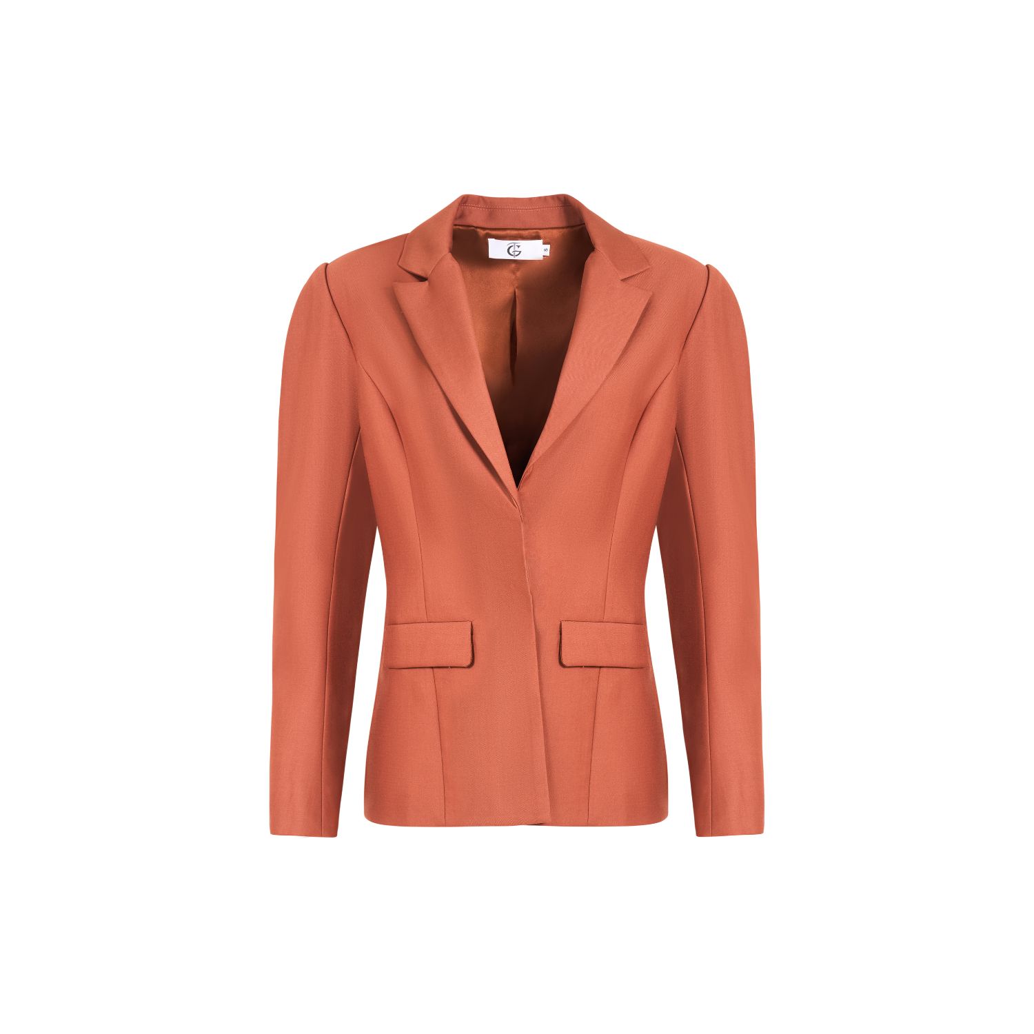 Gt Women's Brown Structured Blazer In Brown