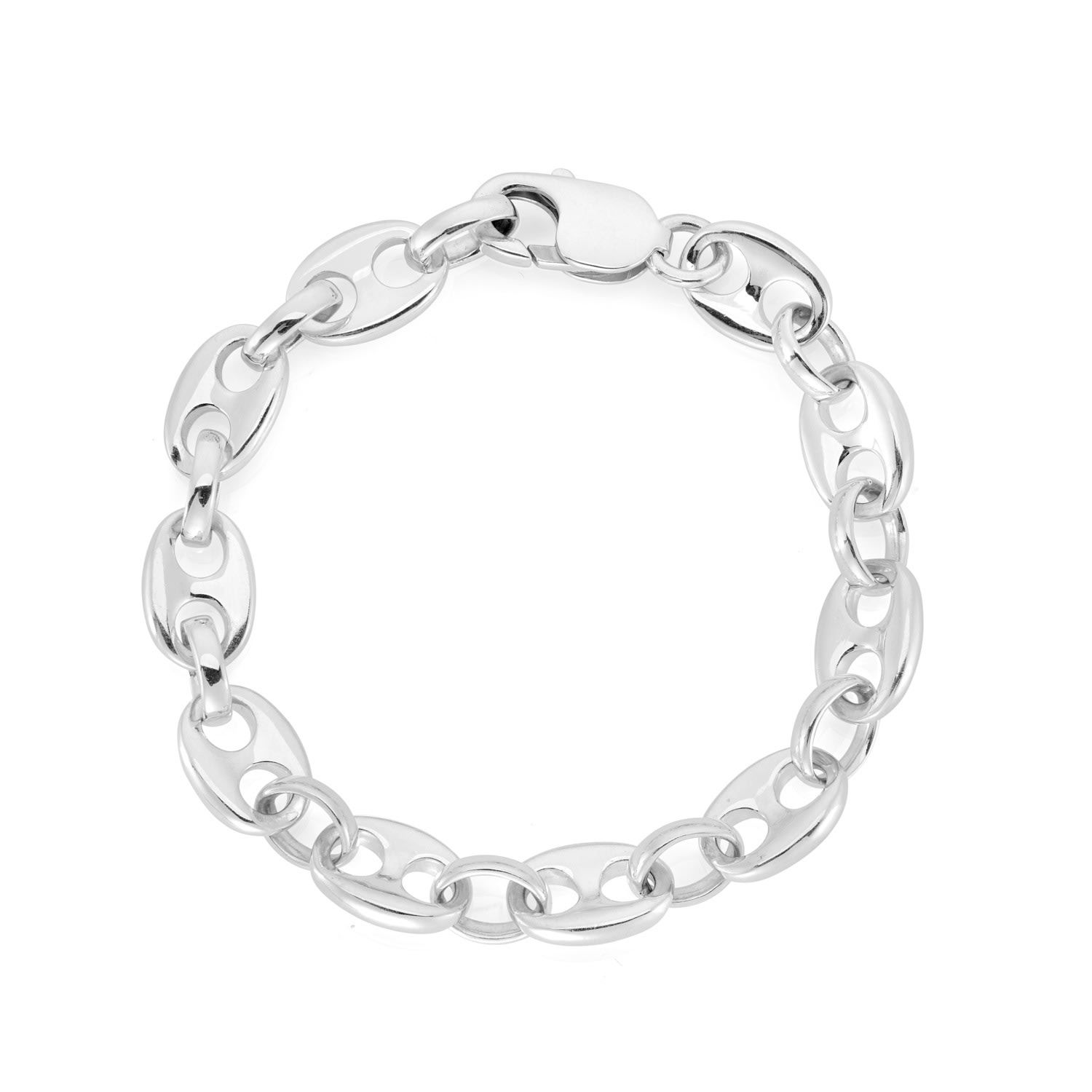 Auree Jewellery Women's Maddox Sterling Silver Marina Link Bracelet In White