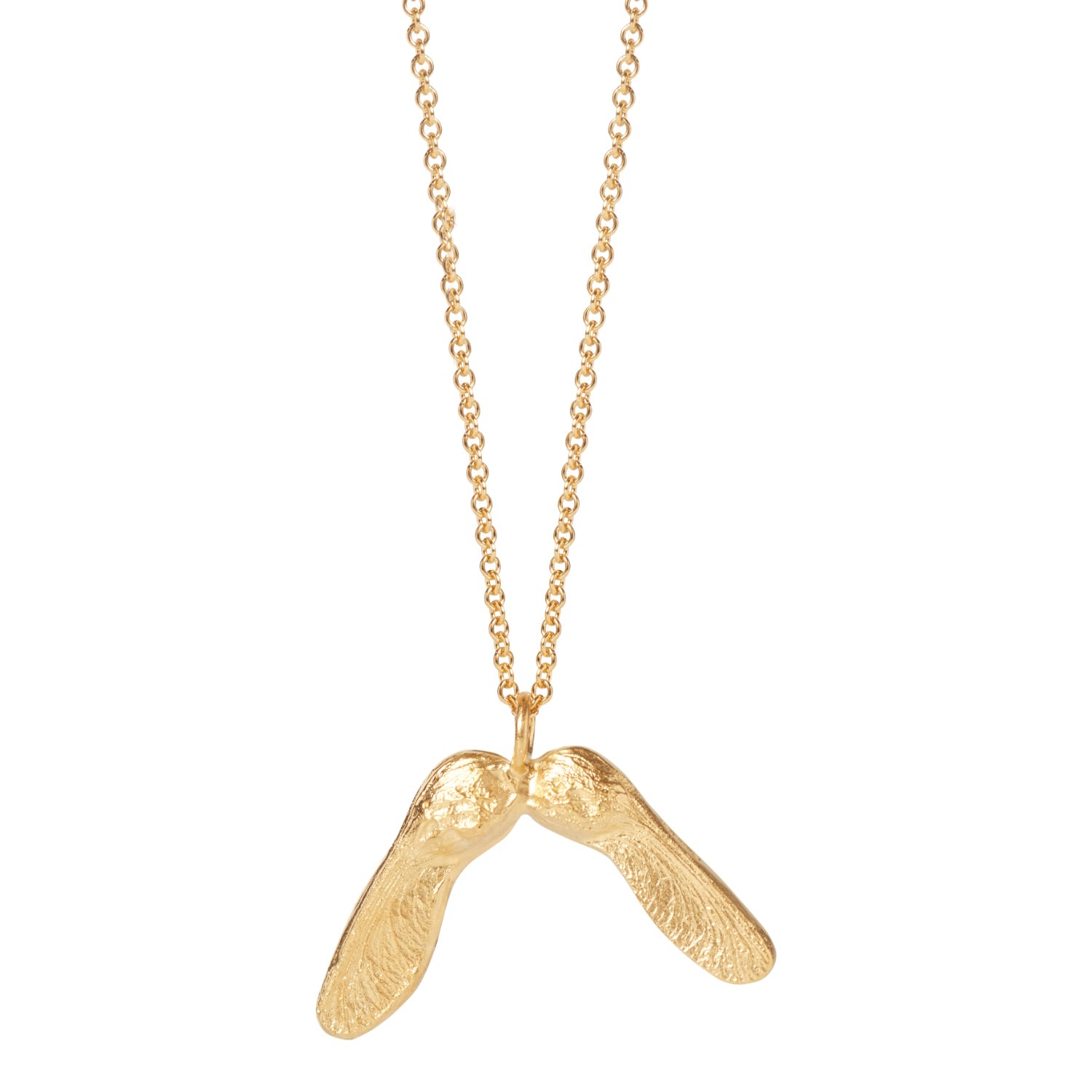 Women’s Gold Plated Double Sycamore Pendant Kirsty Taylor Goldsmiths