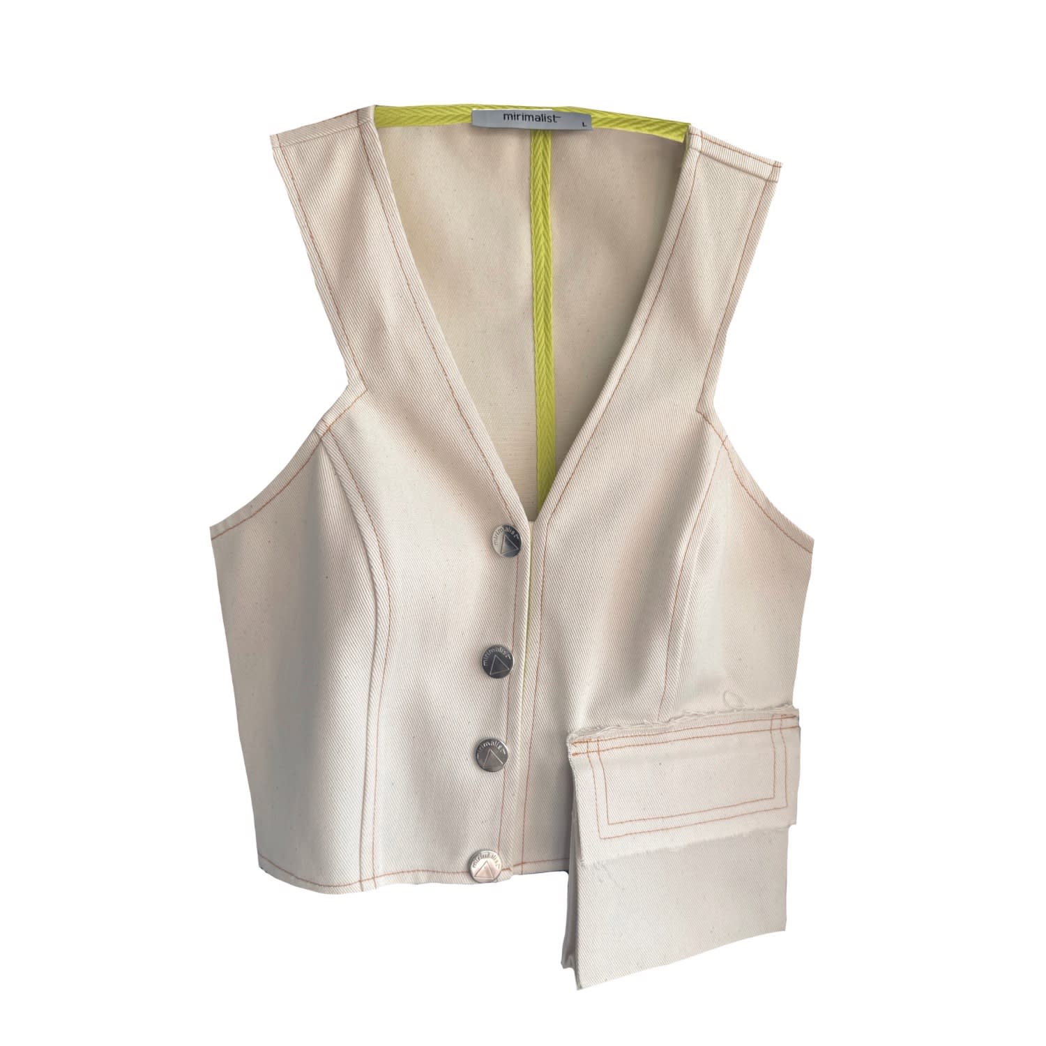 Mirimalist Women's Neutrals Papyrus Canvas Vest