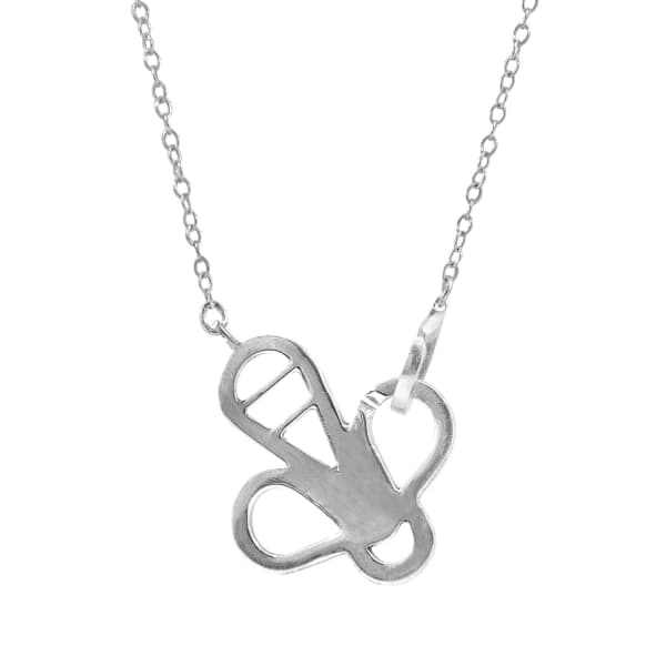 Anchor & Crew Flying Bee Link Paradise Silver Necklace Pendant In Silver
