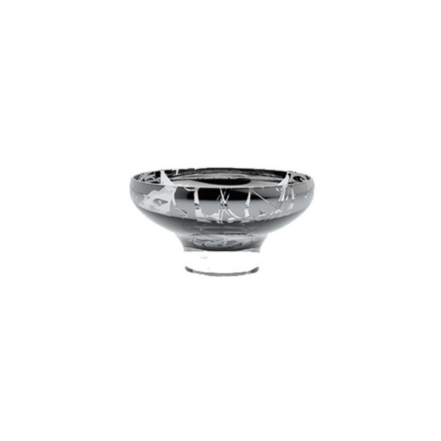 An&angel Purple / Silver Deco Mini Splashed Purple Bowl In Multi
