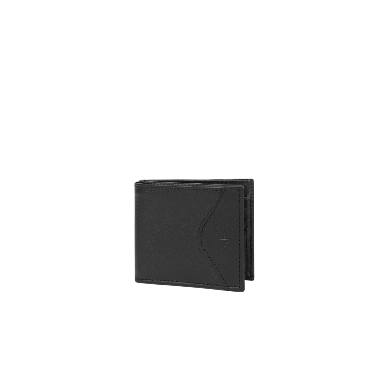 Black Men’s Leather Bifold Wallet Lined With Military Grade Faraday Fabric Deux Mains