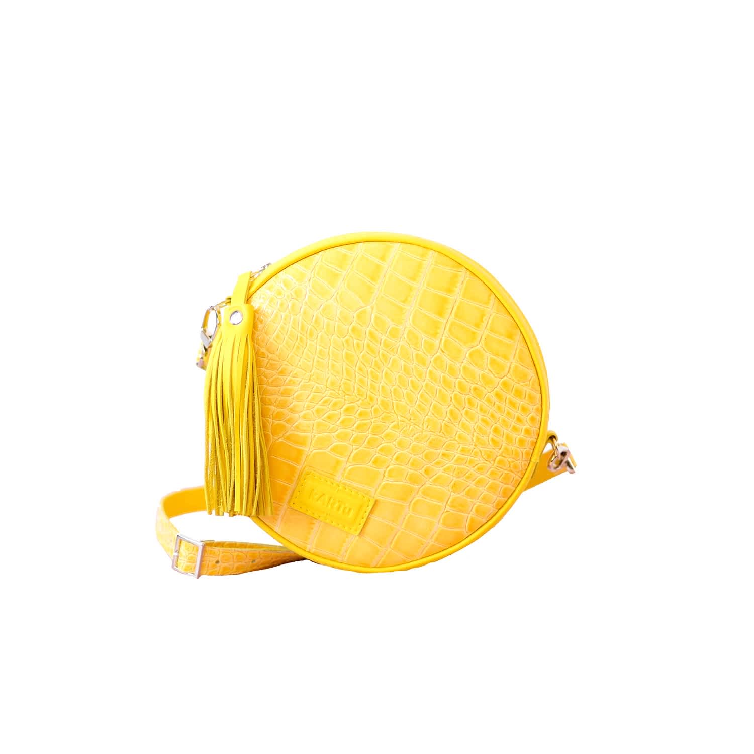 yellow croc bag