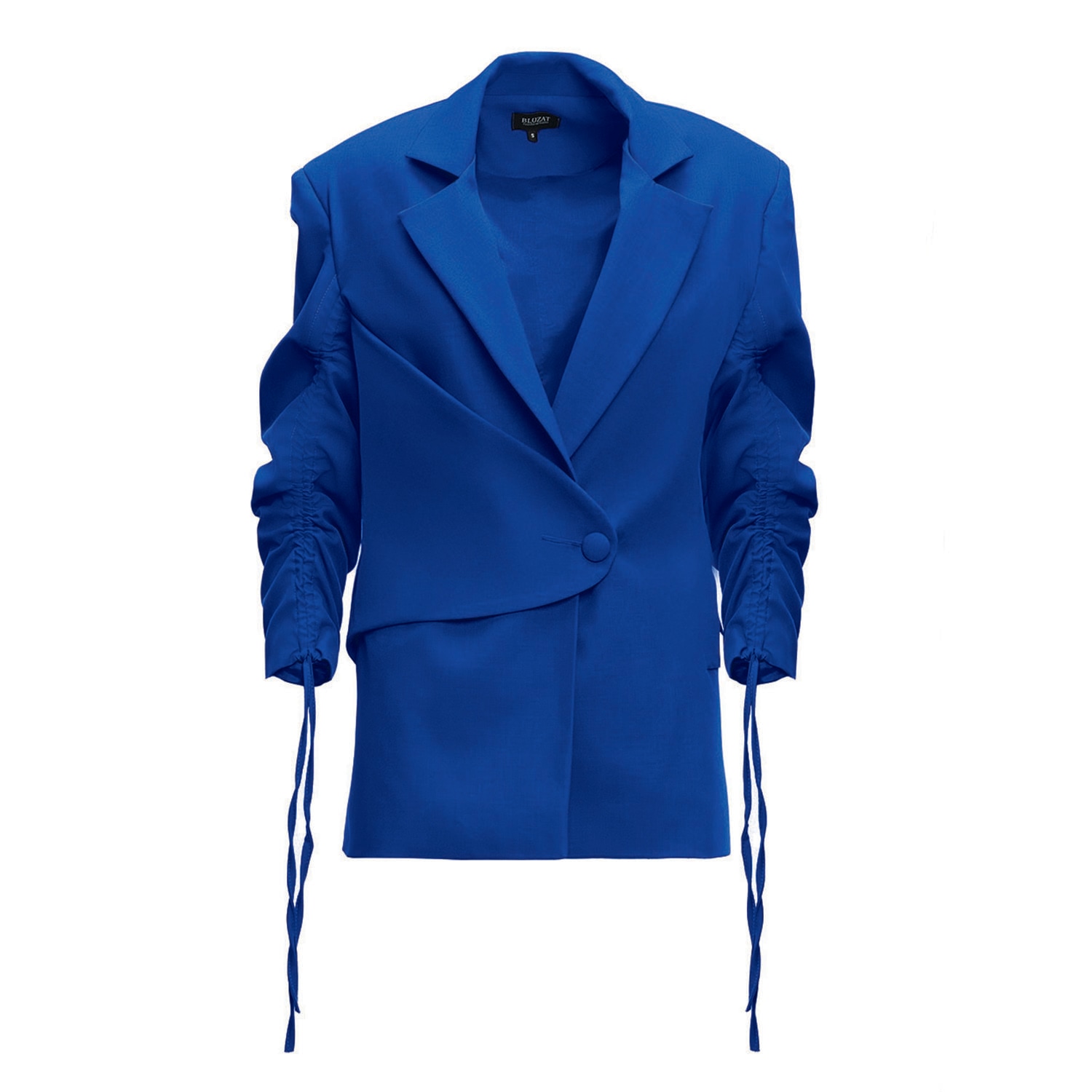Bluzat Women's Electric Blue Blazer With Laces In Blue