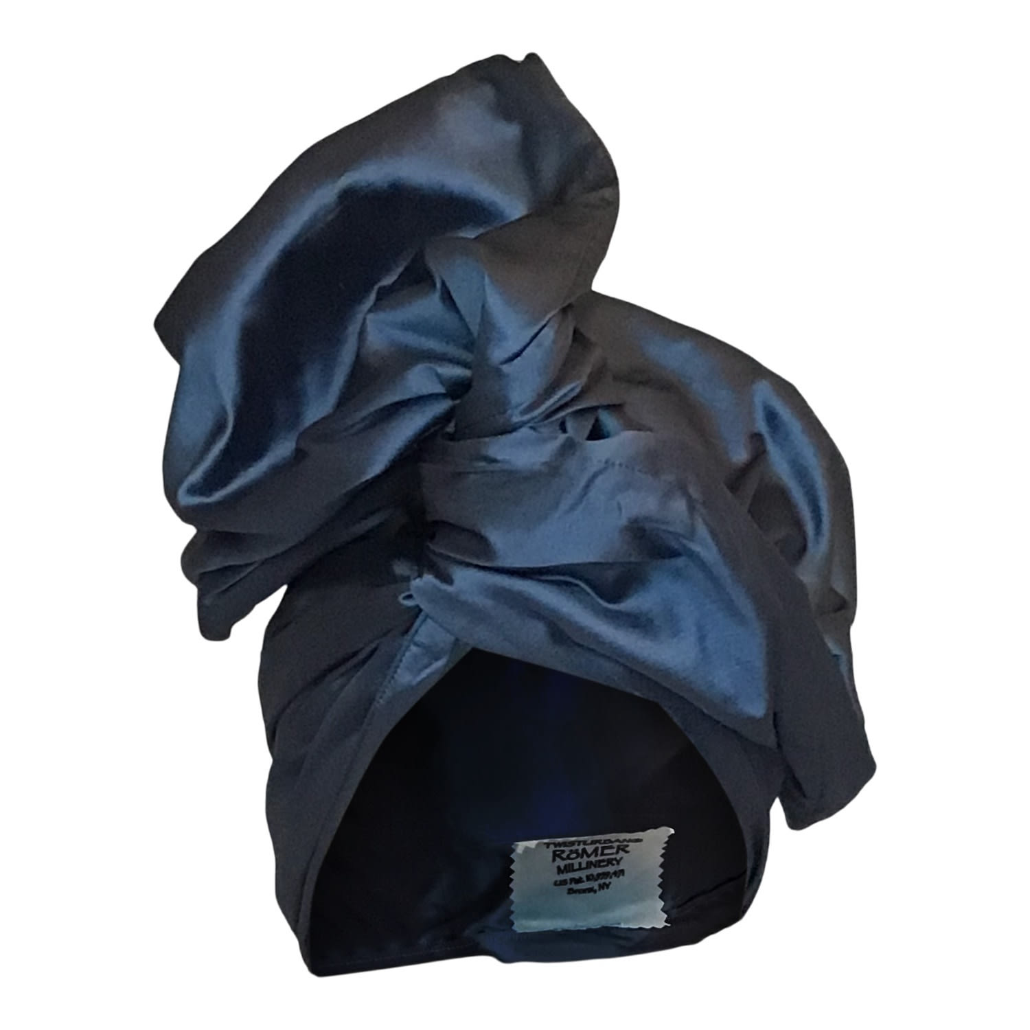 Women’s Twisturban Turban In Silk Shantung Cornflower Blue Romer Millinery