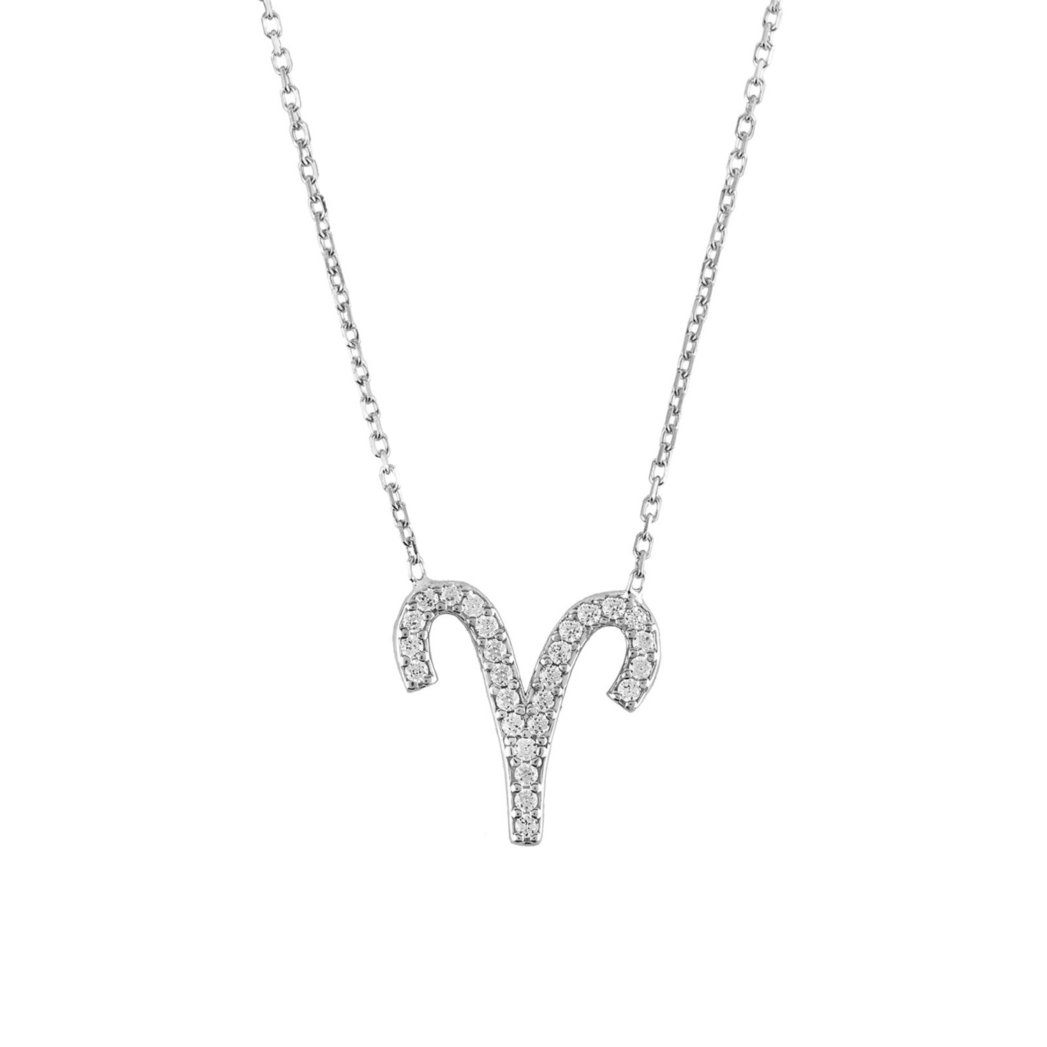 Latelita Women's Zodiac Star Sign Pendant Necklace Silver Aries In Silver