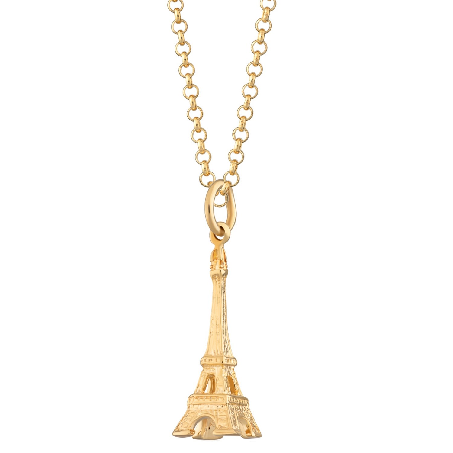 Women’s Gold Plated Eiffel Tower Necklace Lily Charmed