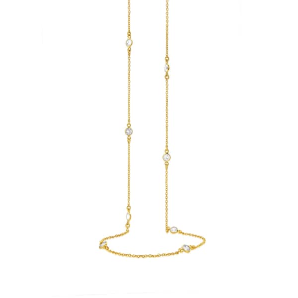 Auree Jewellery Sofia 18ct Yellow Gold Vermeil & Cubic Zirconia 18" Necklace