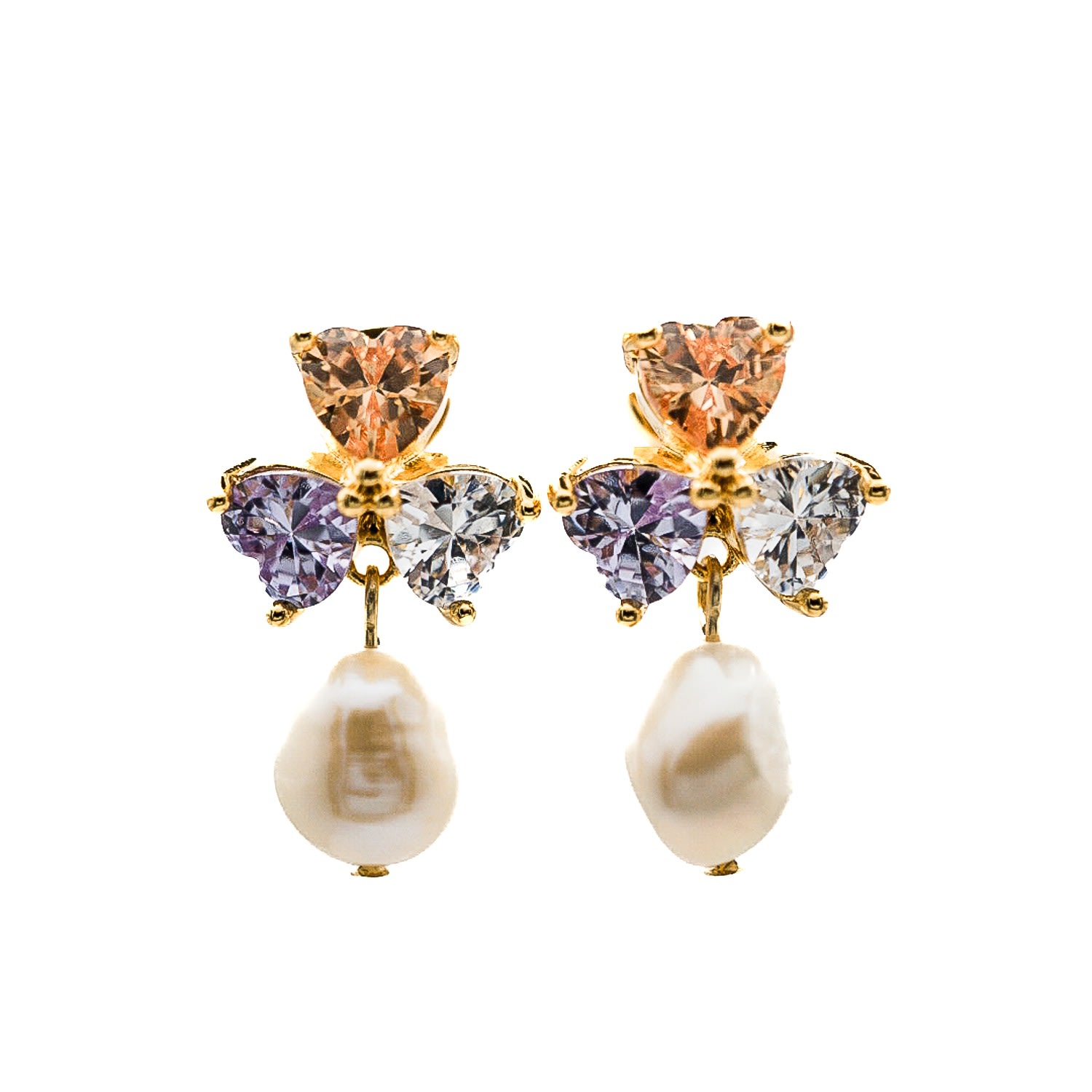 Women’s Gold Cecilia Fresh Water Pearl Earrings Miss Cecilia