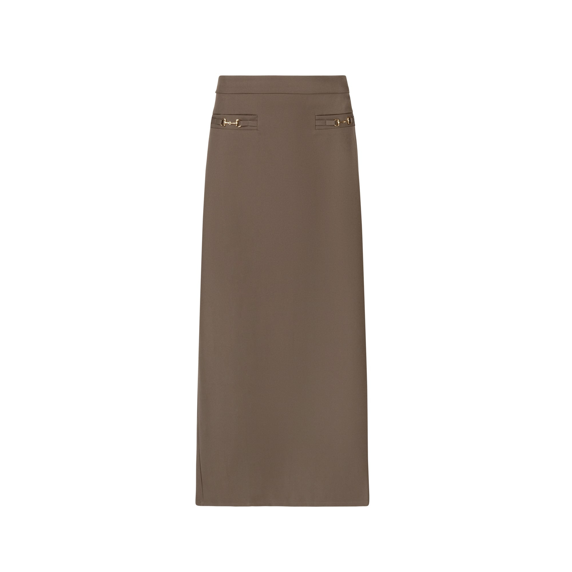 Loup Clothing Women's Brown Buckle Skirt Mushroom In Brown