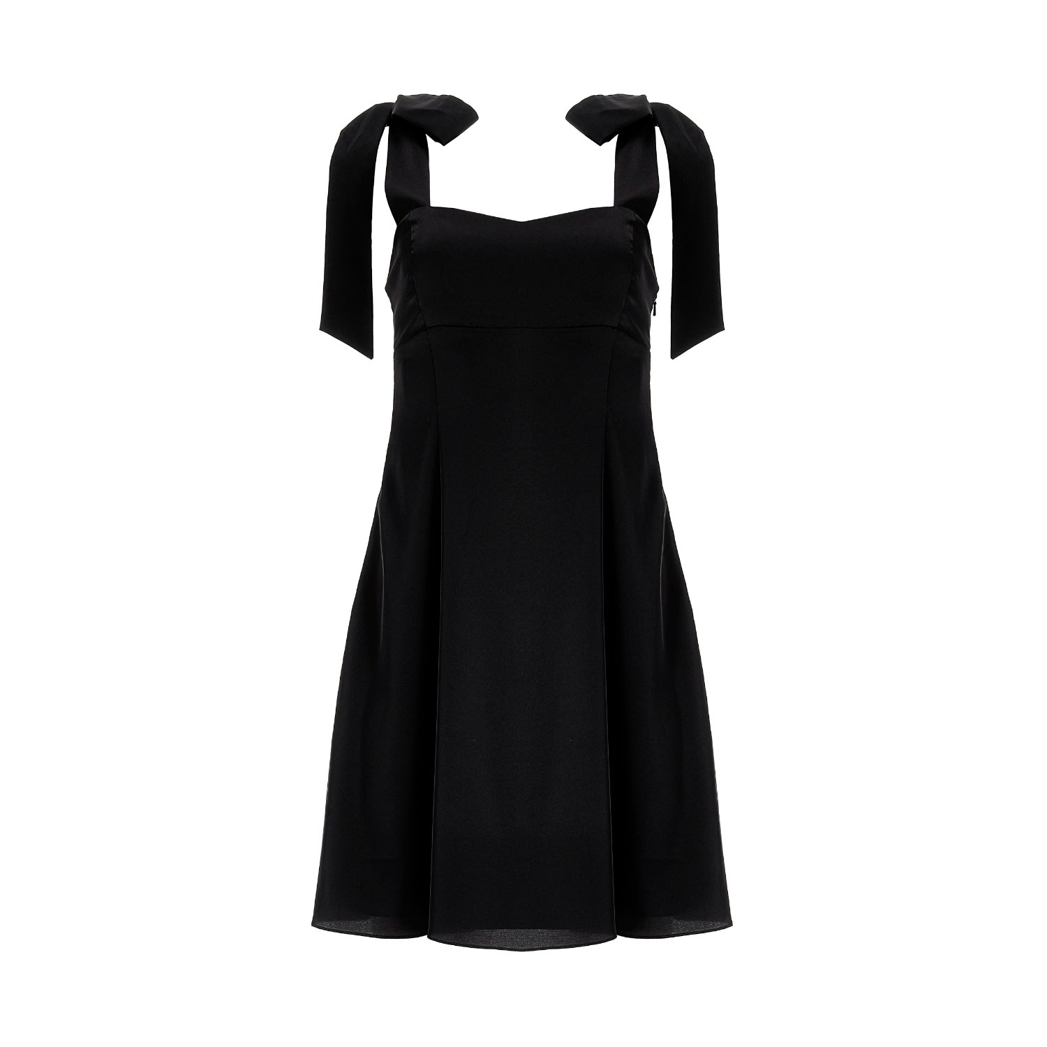 Lita Couture Women's Black Ribbon-strap Flared Mini Dress In Black