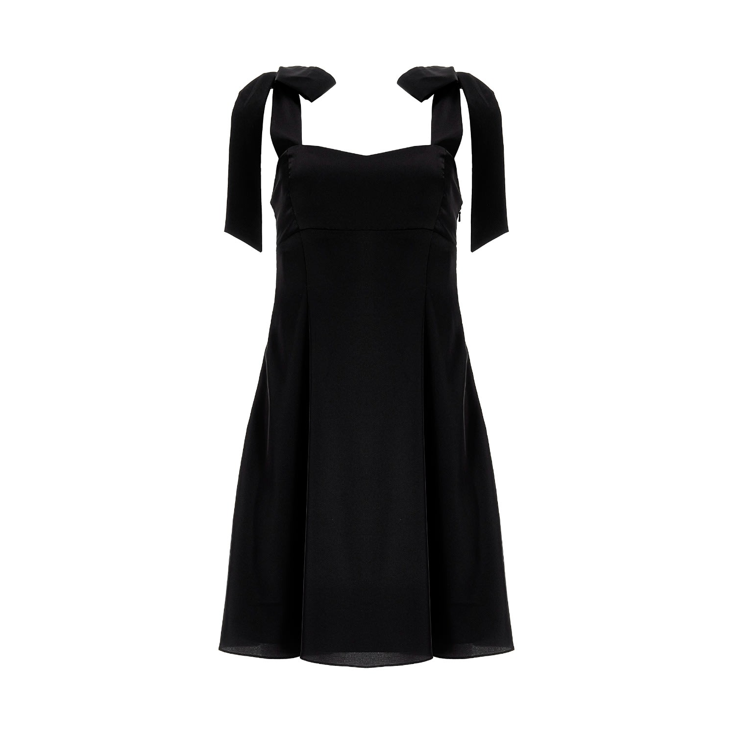 Women’s Black Ribbon-Strap Flared Mini Dress Extra Large Lita Couture