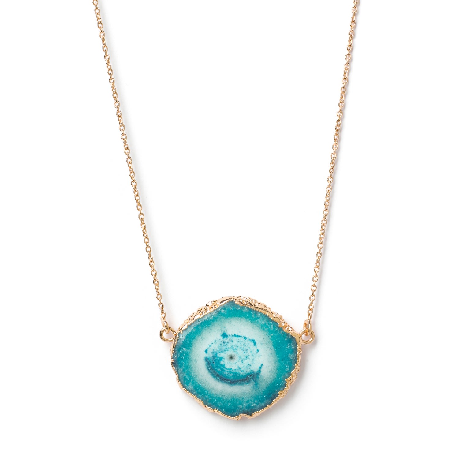 Yaa Yaa London Women's Blue Solar Power Turquoise Gemstone & Rose Gold Vermeil Necklace In Blue