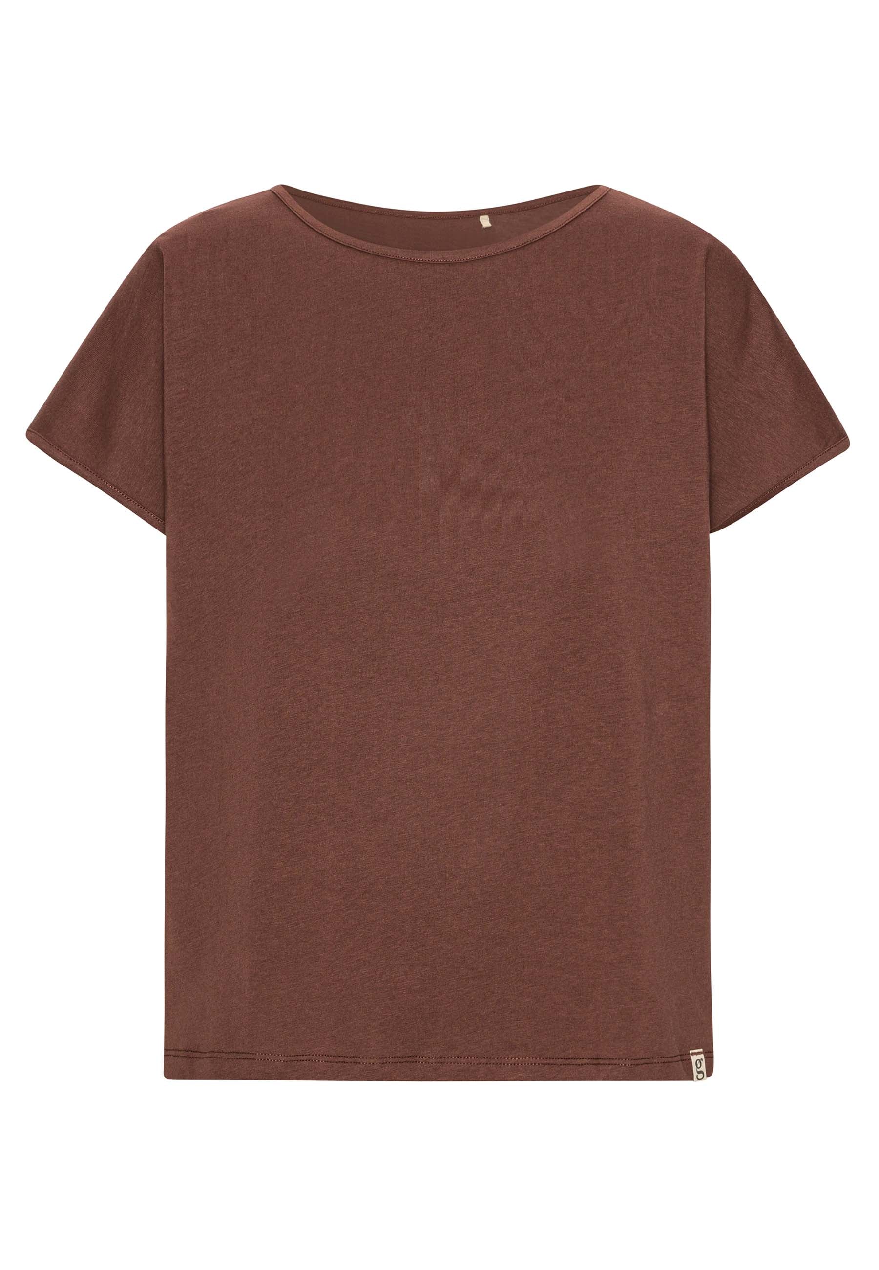 Grobund Women's  Karen T-shirt - The Short One In Chocolate Brown In Brown