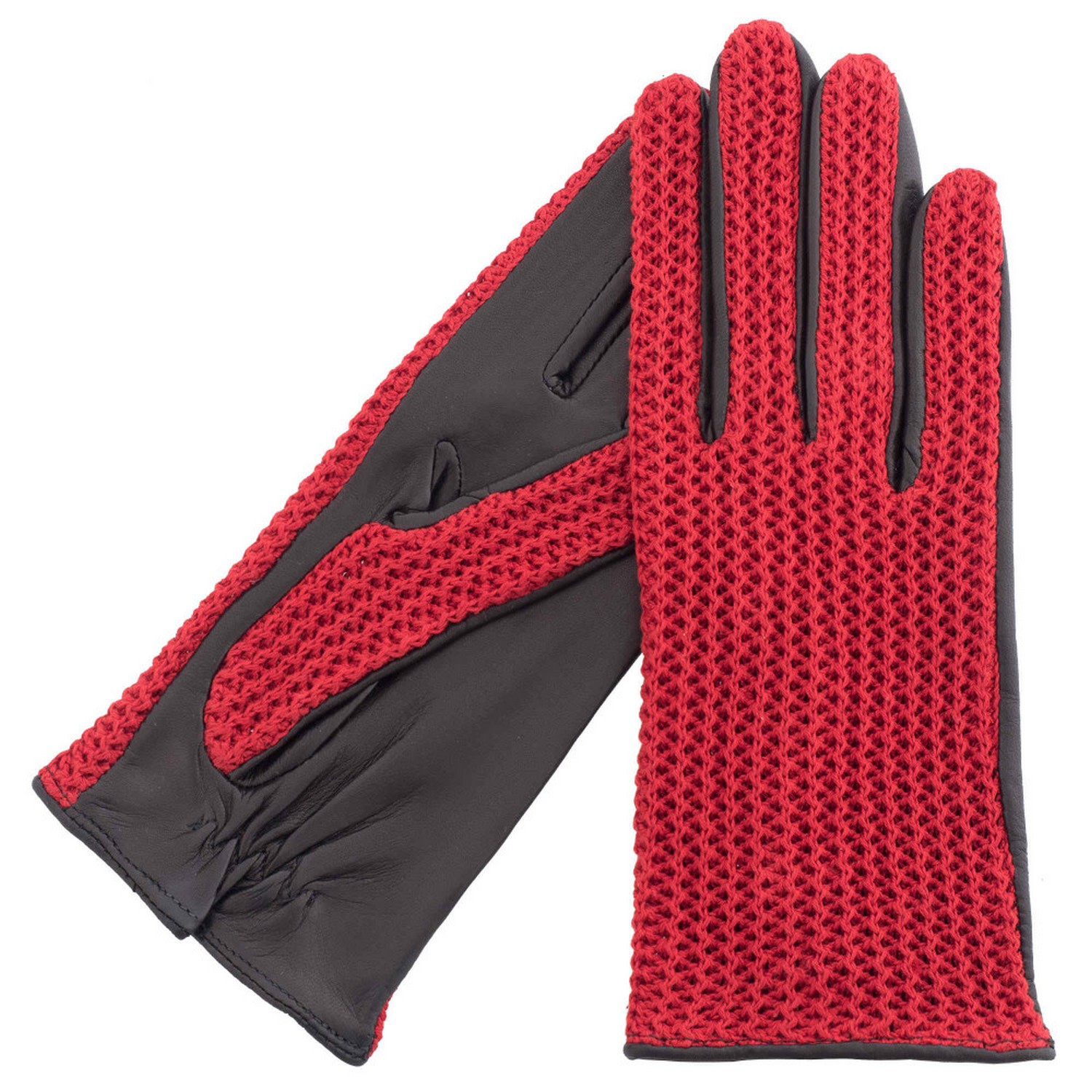 Olivia / Women Leather Gloves - Red 8.5" Karma Leather Gloves