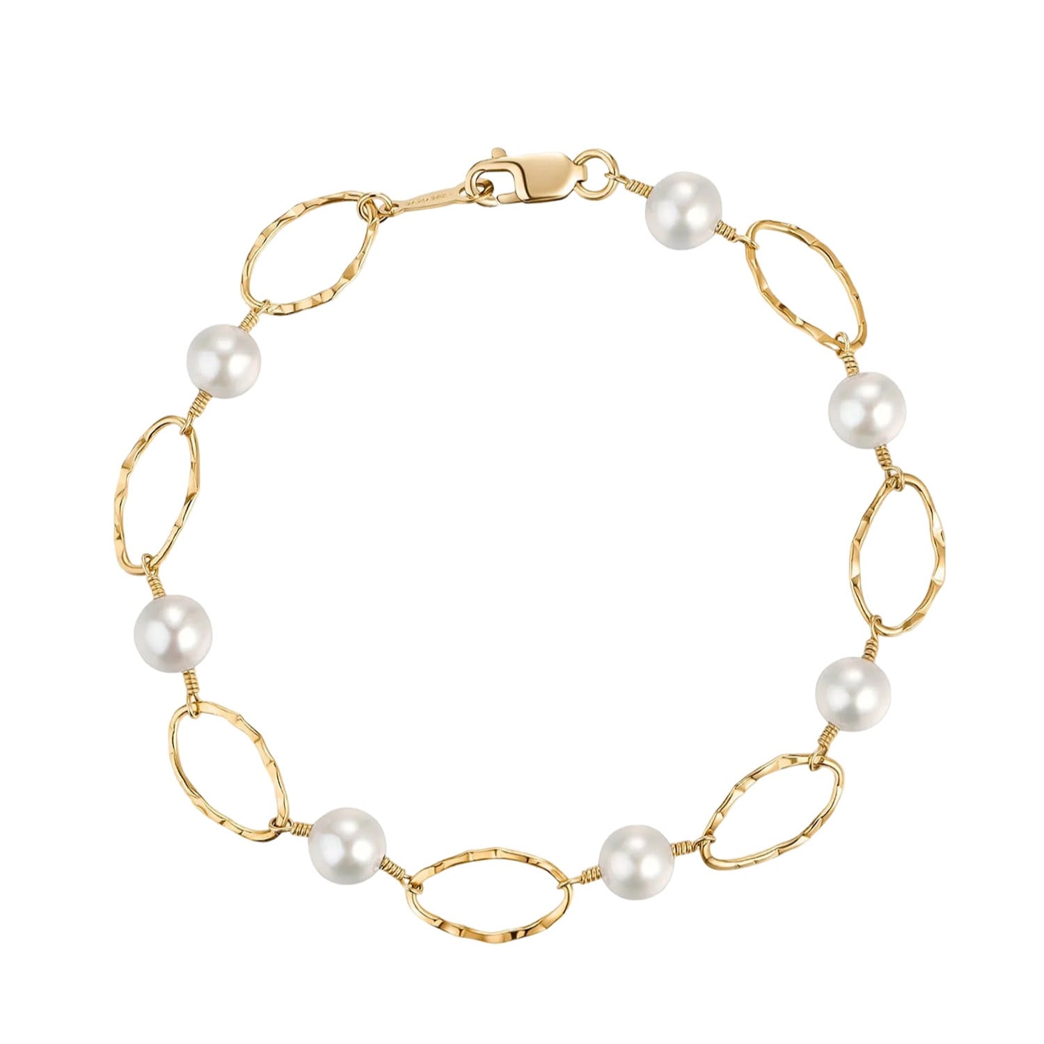 Katy Faye Women's Gold / White Margot Bracelet