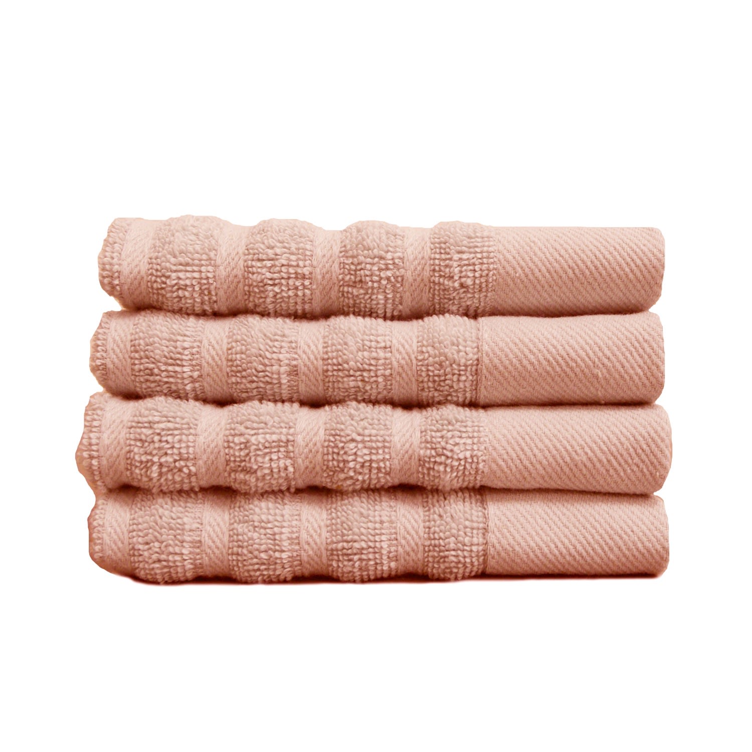 Pink / Purple Organic Cotton Face Cloths - Blush Pink One Size Misona