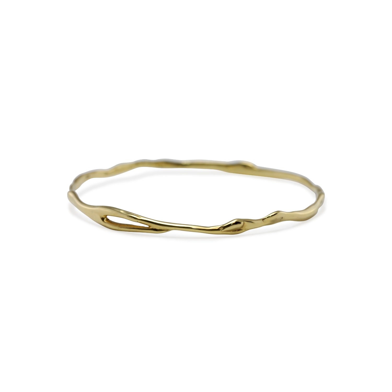 Isla Silver Women's Organic Flow Gold Vermeil Bangle