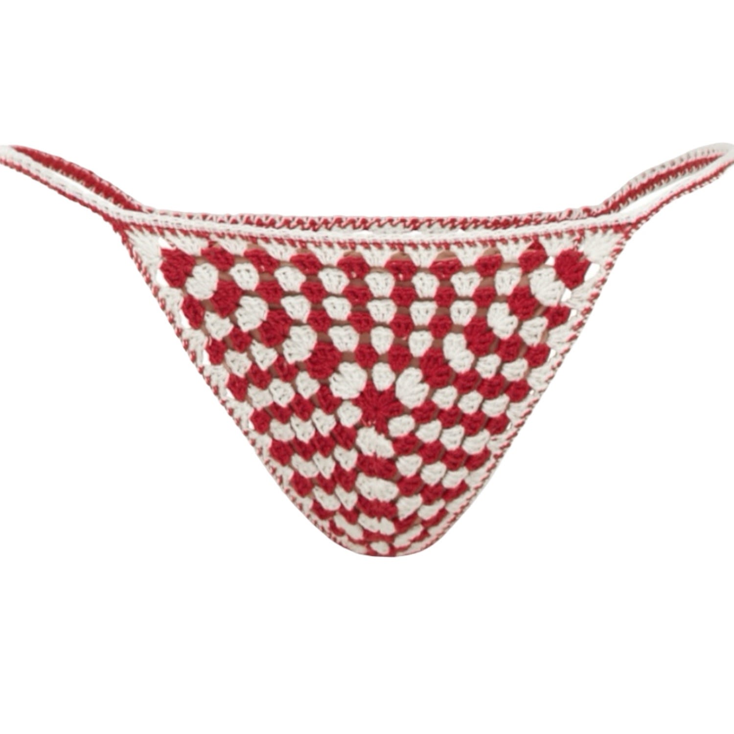 Gunes Swim Women's Raspberry Granny Square Bikini Bottom