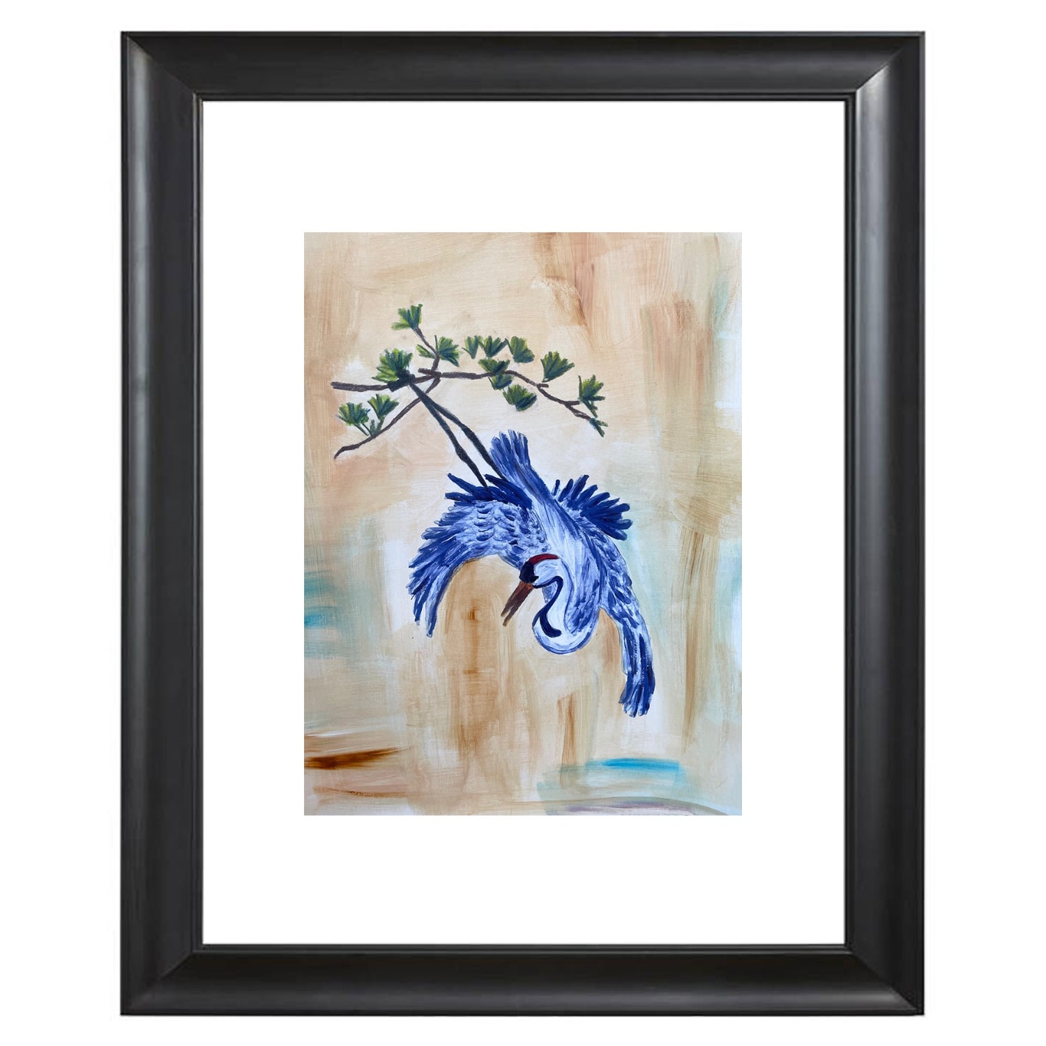 Art Print Japanese Crane In Pine Limited Edition Catchii