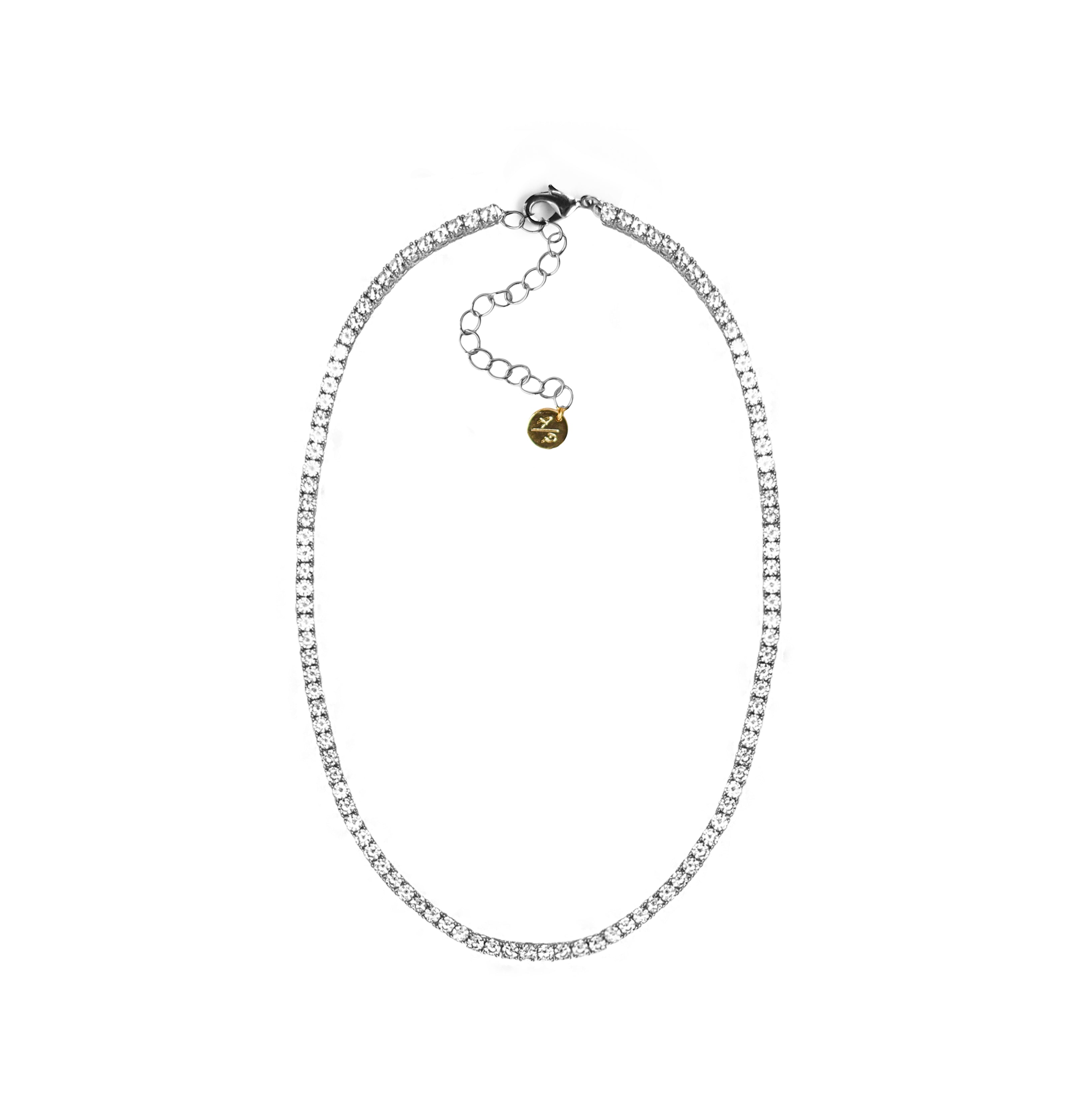 Women’s Rhodium Tennis Choker Adriana Pappas Designs