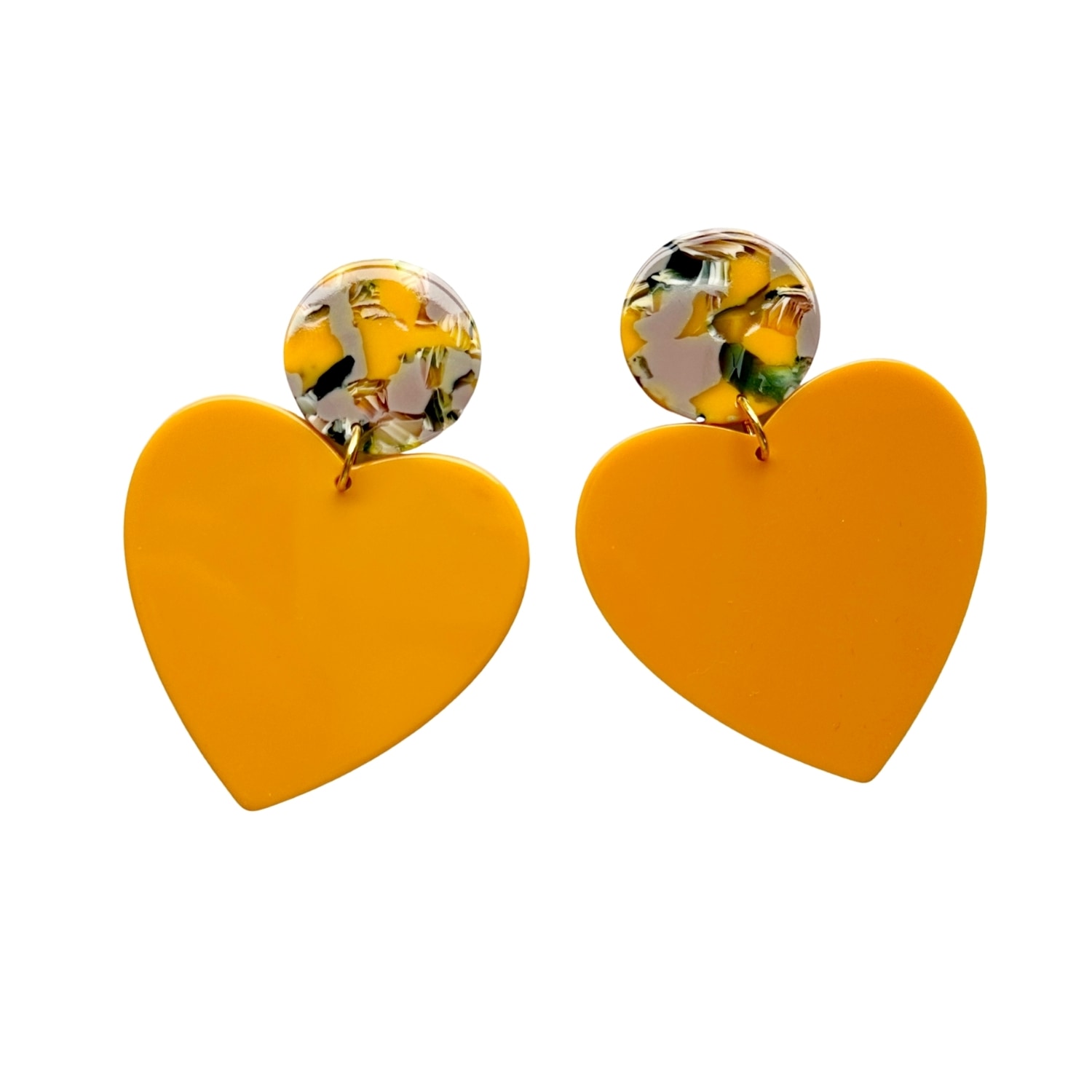 Women’s Yellow / Orange Xl Heart Earrings In Pencil Me In Closet Rehab