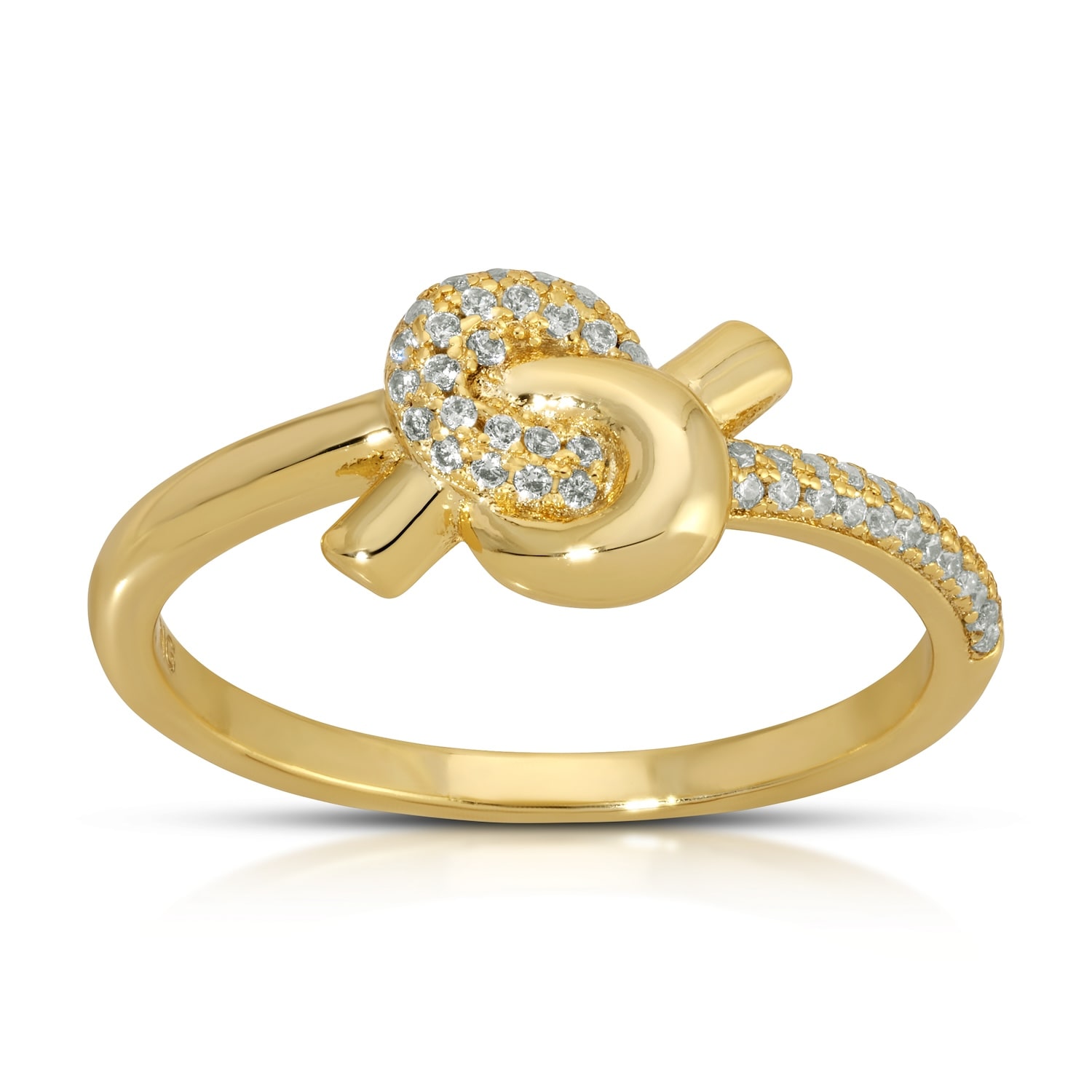 Native Gem Women's Gold Love Knot Ring