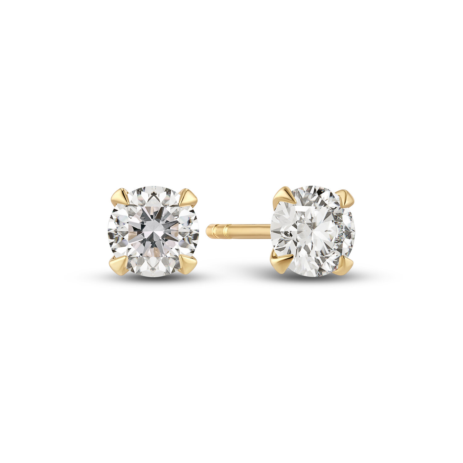 Sif Jakobs Jewellery Women's Solitaire Earrings Venice - With Lab-grown Diamonds - Yellow Gold - Grande In Gold