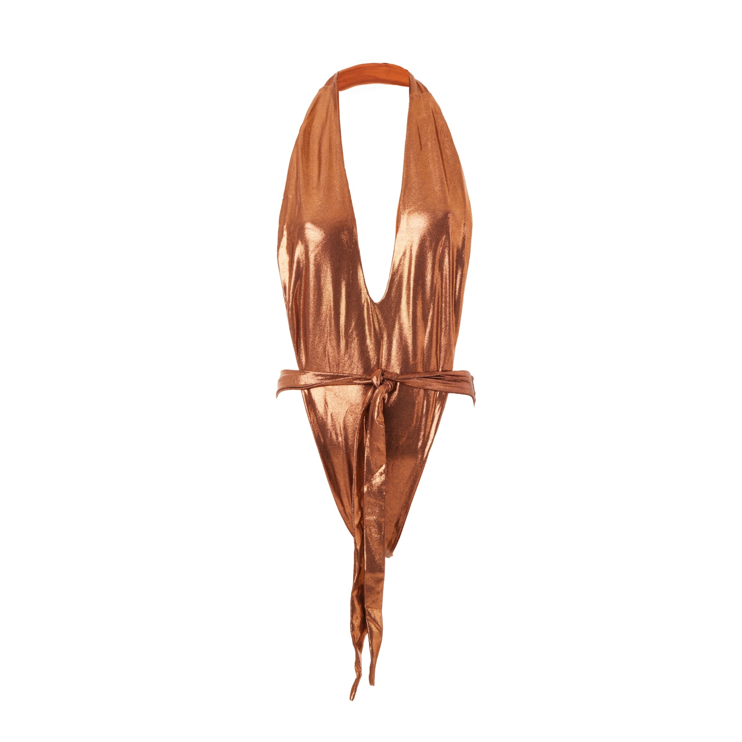 Siren Swimwear Women's Gold Siren Katarina Halter Bronze Swimsuit In Gold