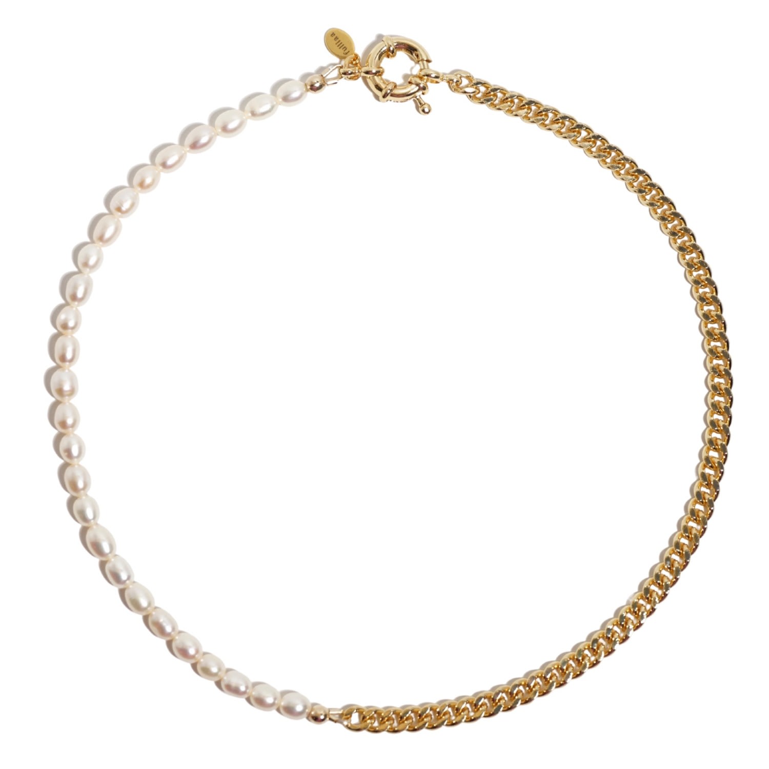 Women’s Gold / White Rosie Pearl 14K Gold Filled Choker Fulliaa