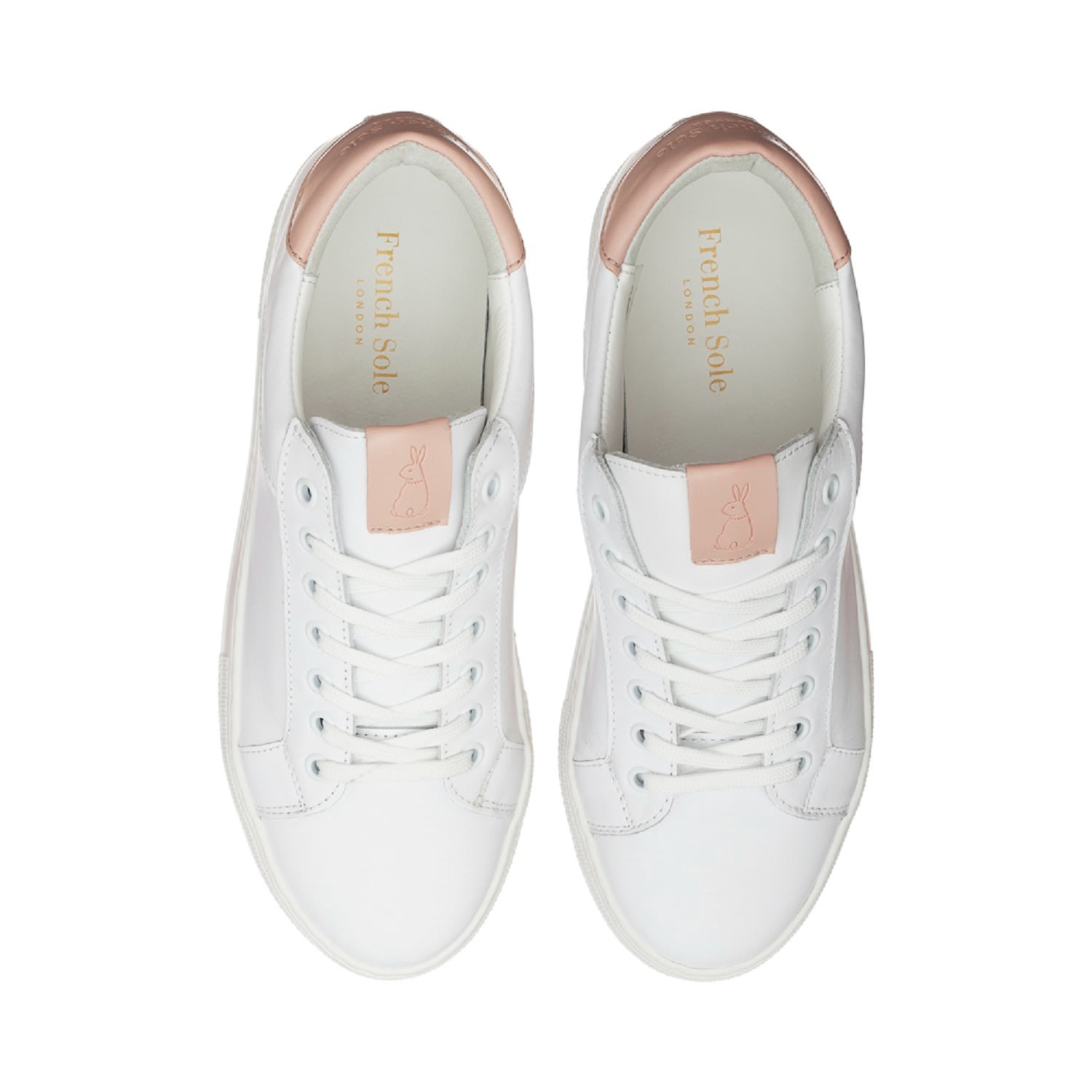 Women’s Moocher In White Leather 6 Uk French Sole