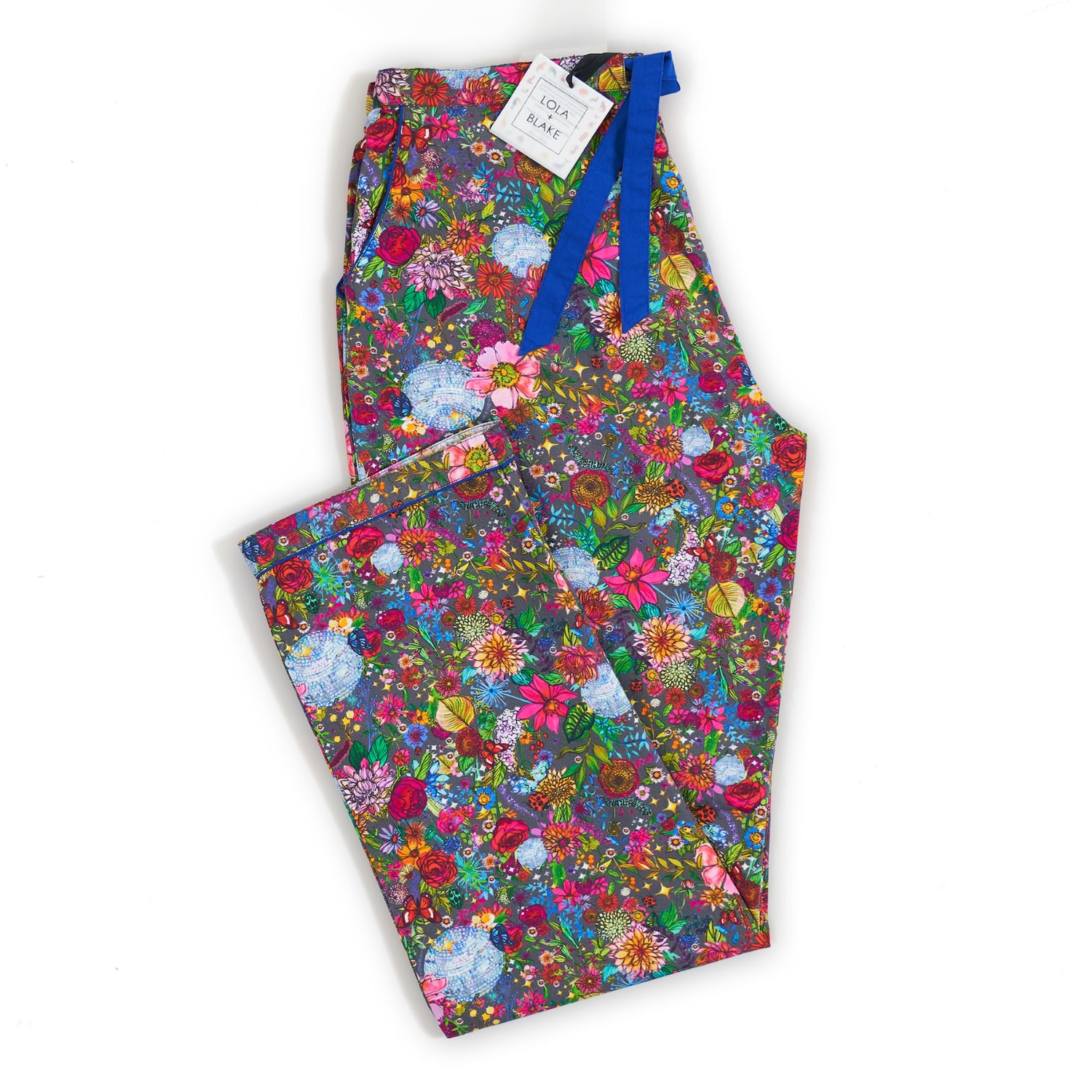 Lola + Blake Pink / Purple Women's Pyjama Bottoms - Floral Disco