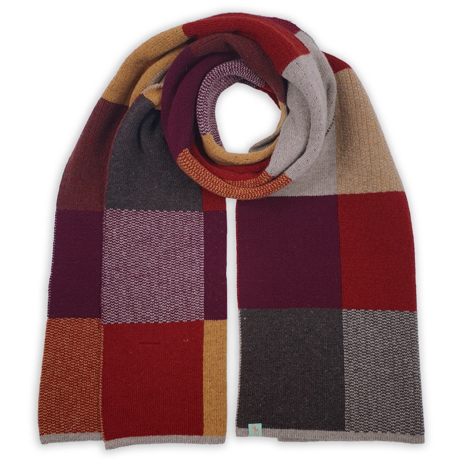 Otto & Spike Women's Red / Yellow / Orange Scarves - Hampton - Autumn In Multi