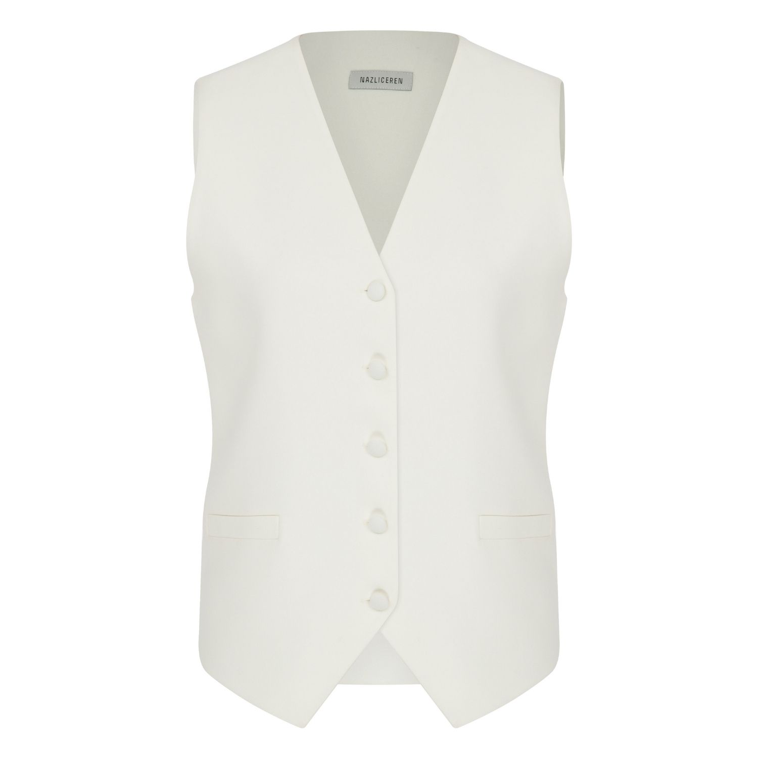 Nazli Ceren Bea Crepe Vest In Blanche In White