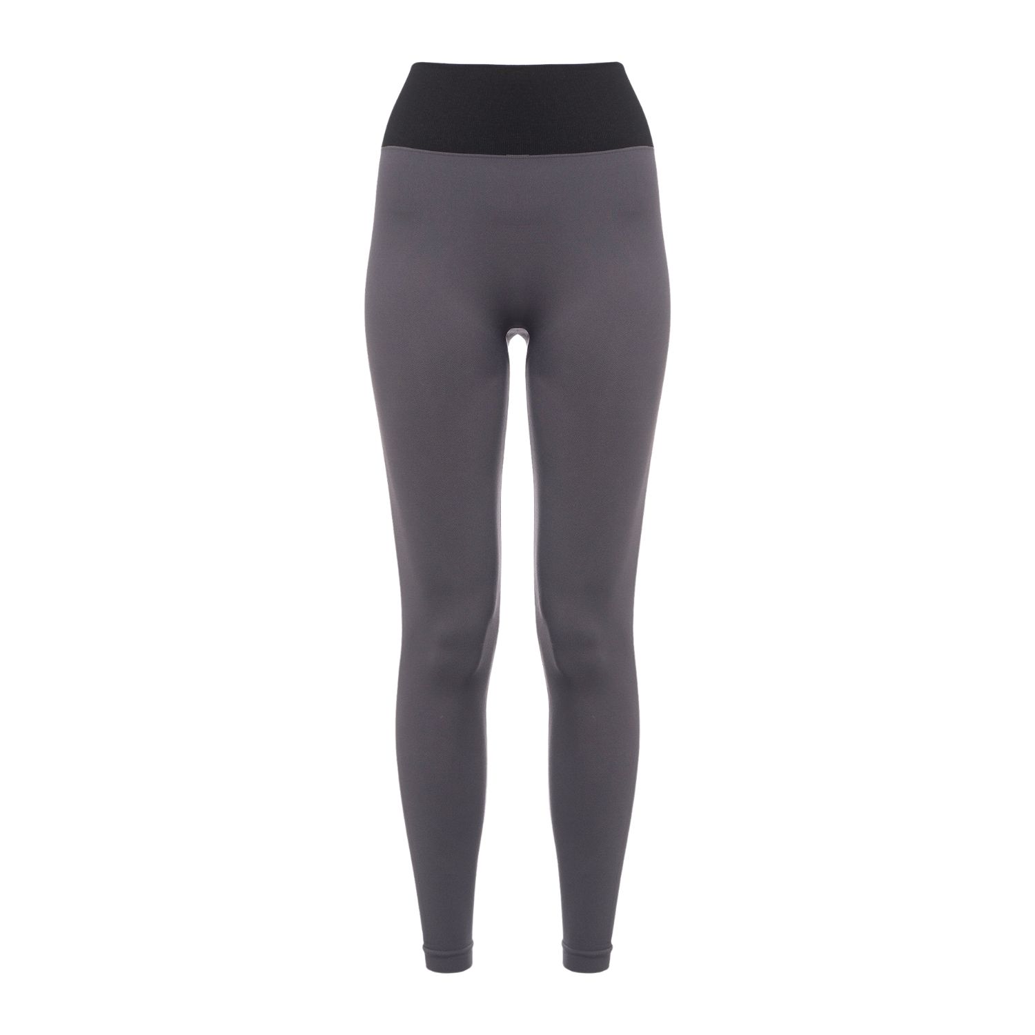 Women's Grey / Black Graphite/Black Brb High-Waisted Activewear Leggings | M/L | Heart and Soul
