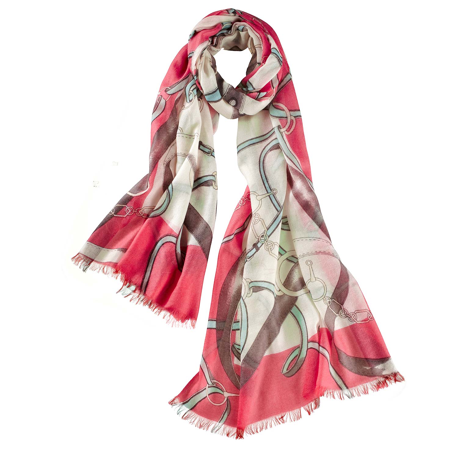 Women’s Alpine Cashmere Cavallo Scarf - Strawberry