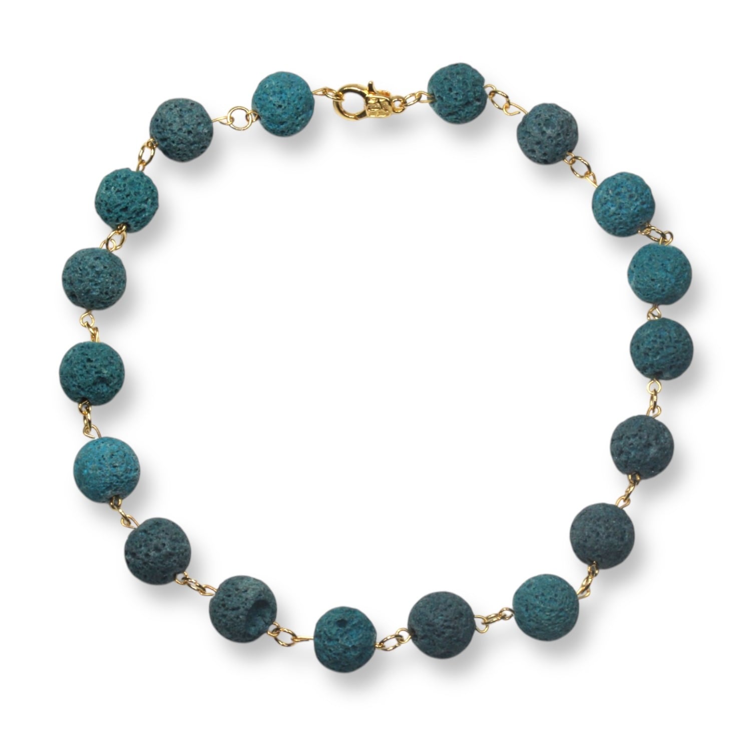 By Virgo Women's Green Flavia Lava Stone Necklace