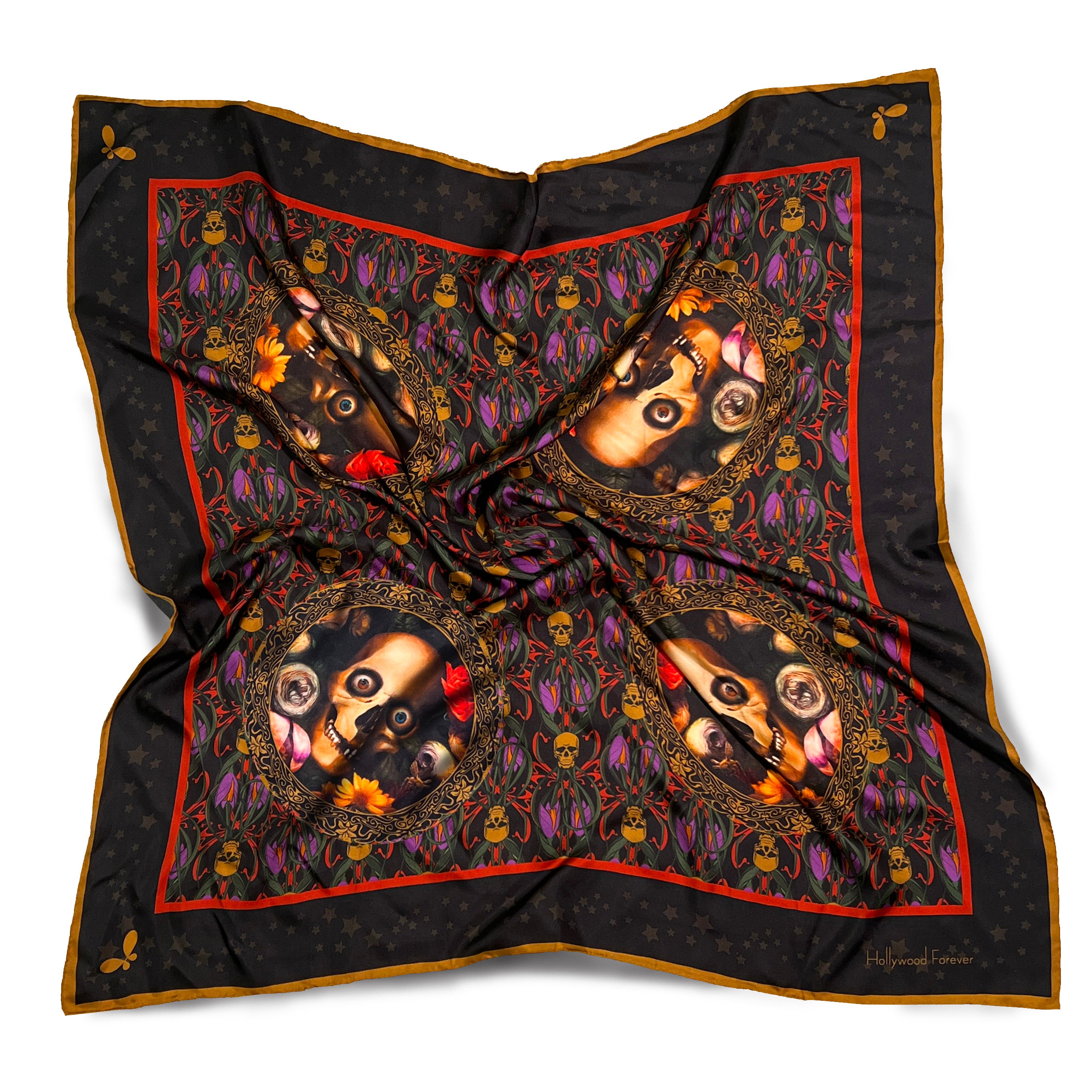 Hollywood Forever Large Silk Scarf, Henelle