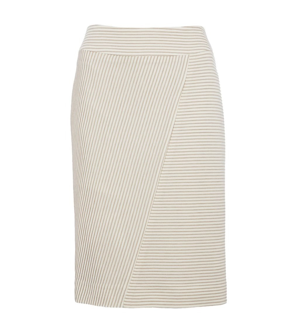 Conquista Women's Neutrals Cream Pencil Skirt In White