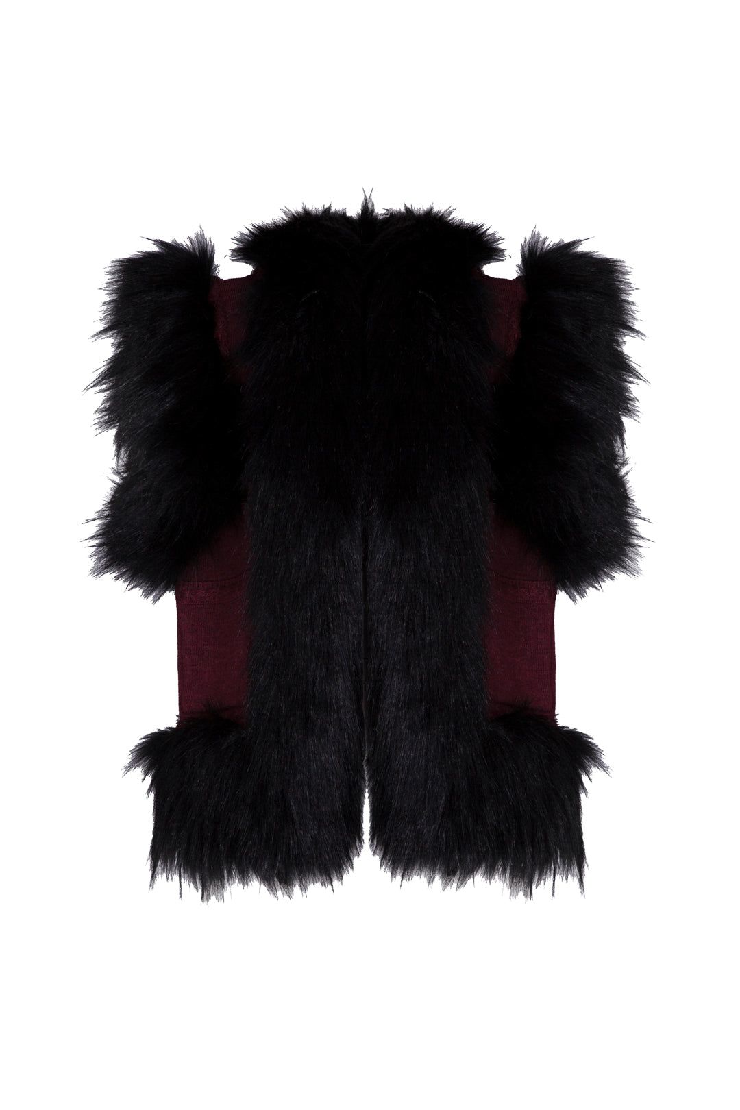The Extreme Collection Women's Black Fleur Vest Raw Jacquard In Black