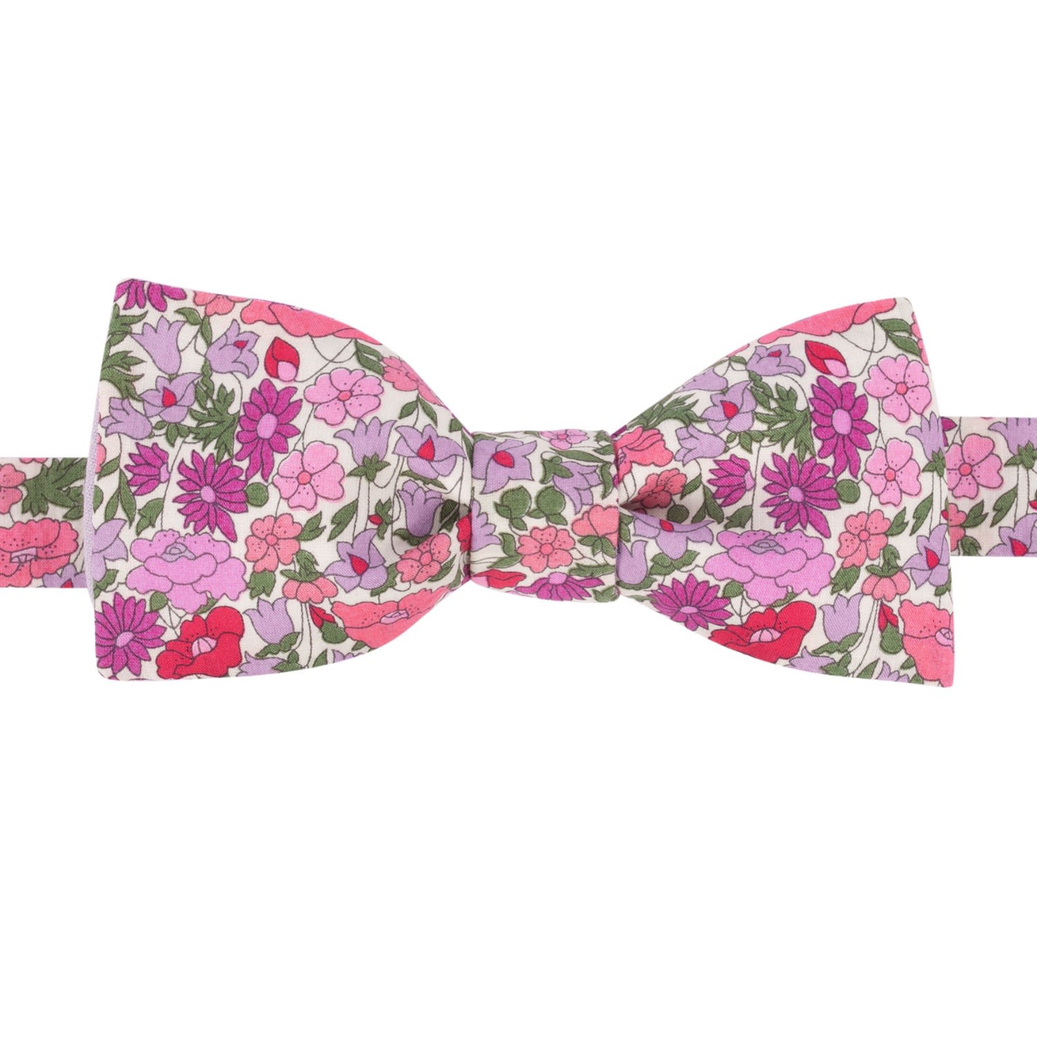 Le Colonel Men's Pink / Purple / Pink Liberty Grenadine Poppy Bow Tie In Multi